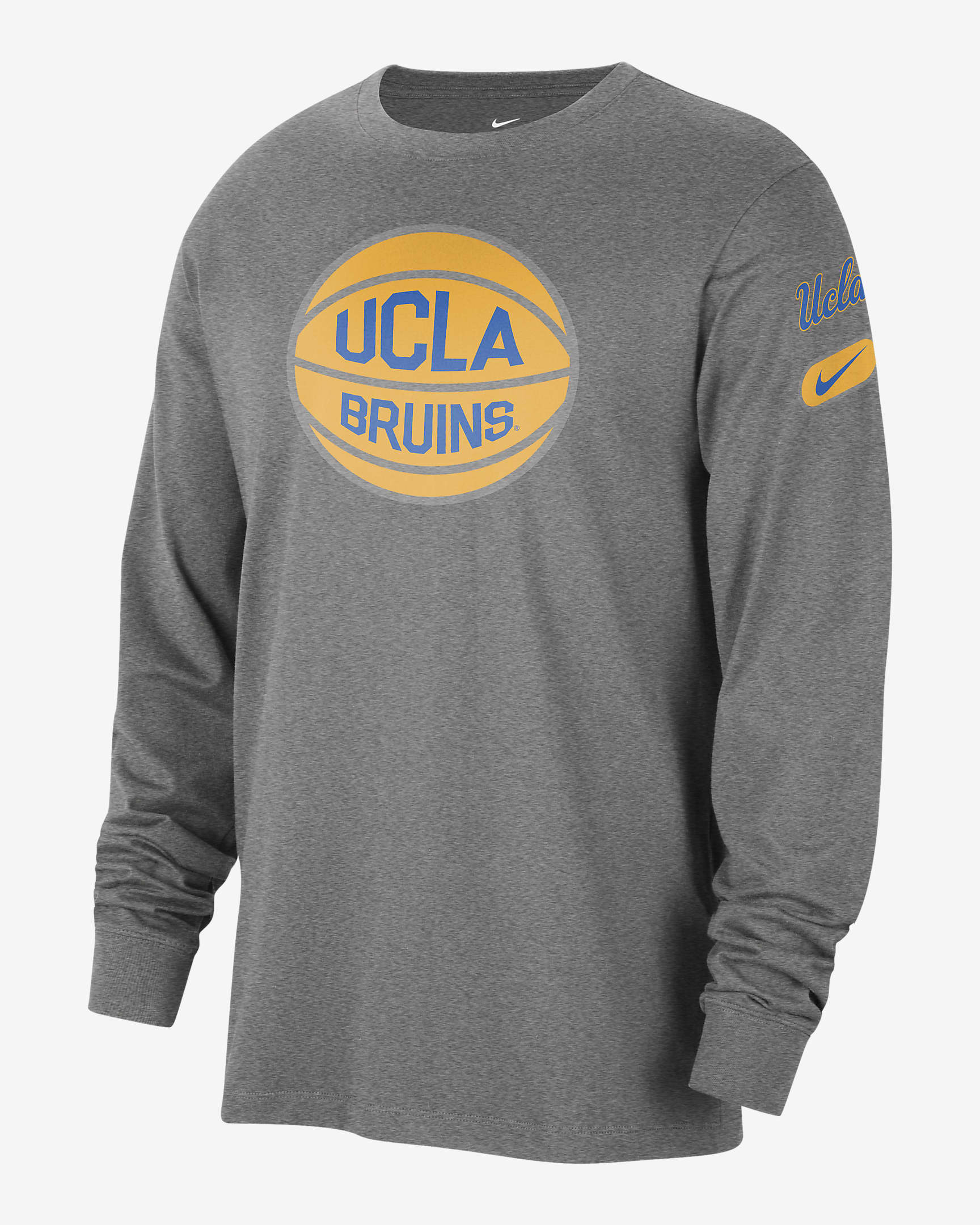 UCLA Fast Break Men's Nike College Long-Sleeve T-Shirt - Dark Grey Heather