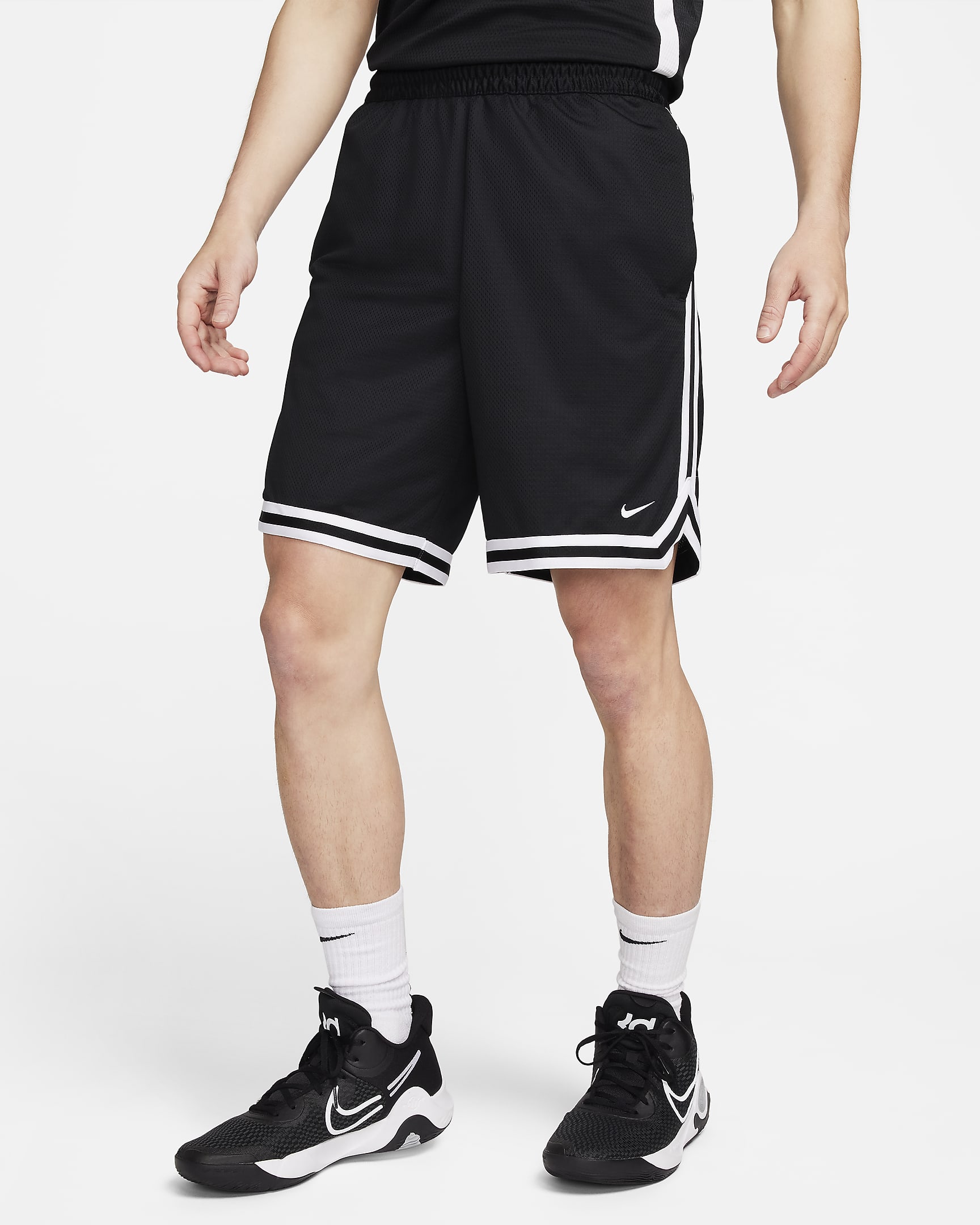 Nike DNA Men's Dri-FIT 20cm (approx.) Basketball Shorts - Black/White/White