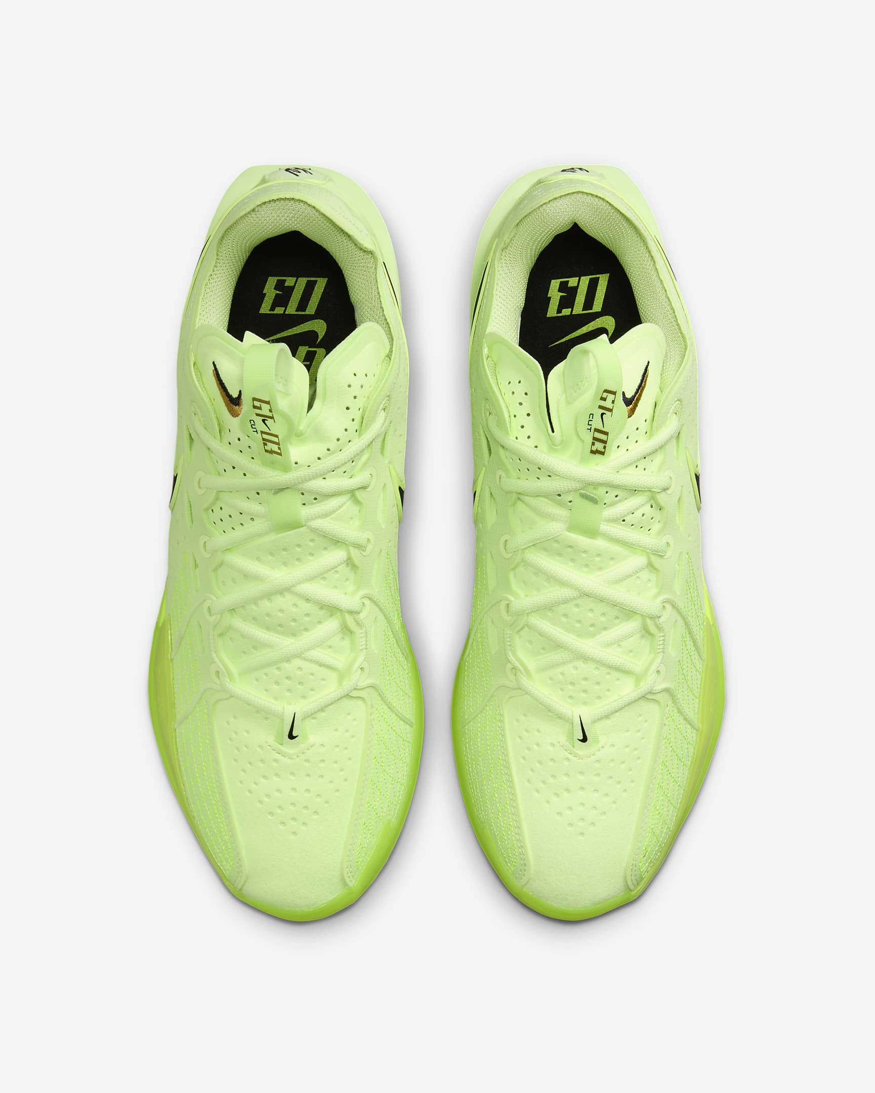 Nike G.T. Cut 3-basketballsko - Barely Volt/Volt/Metallic Gold/sort