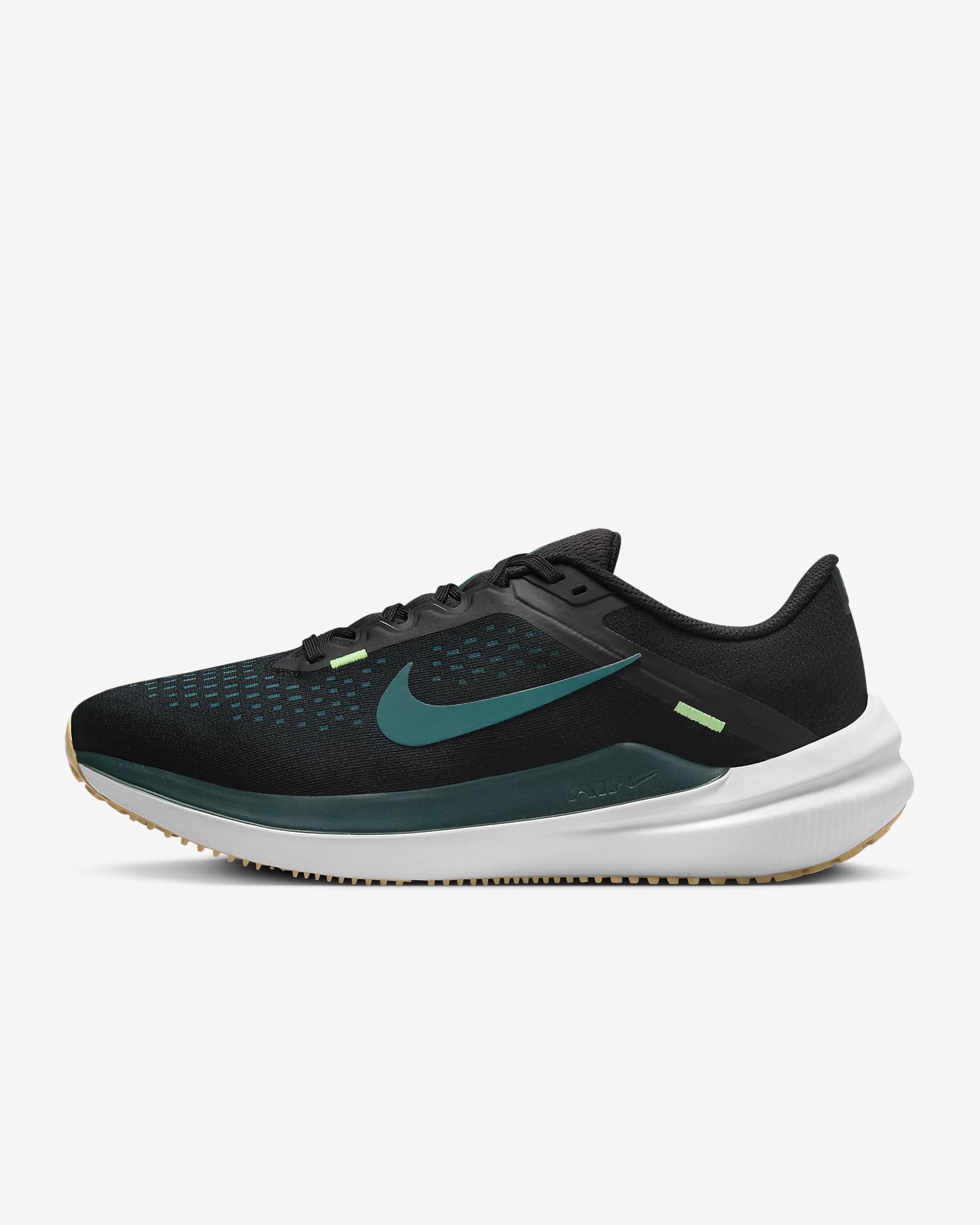 Nike Winflo 10 Men's Road Running Shoes - Black/Deep Jungle/Lime Blast/Geode Teal