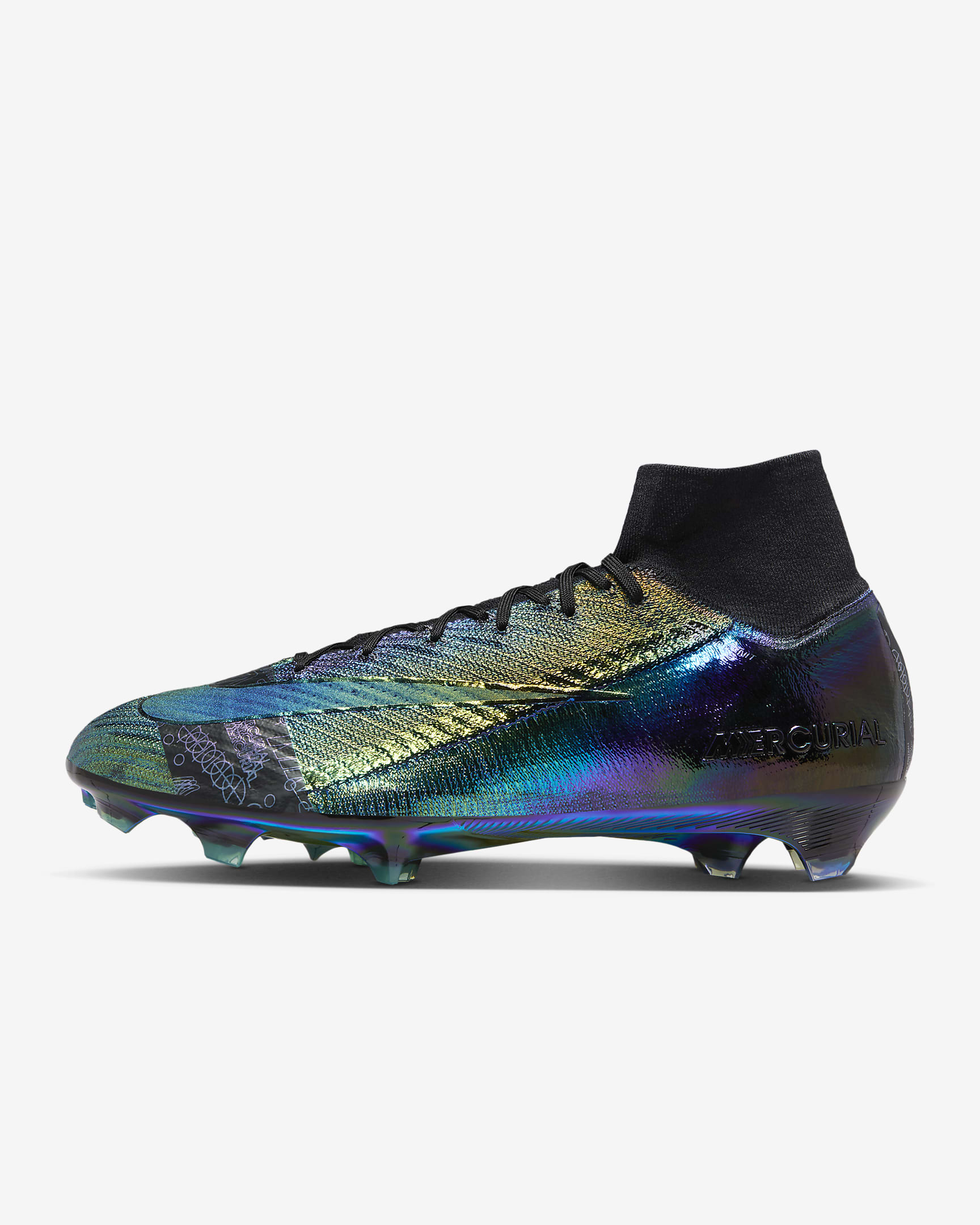 Ποδοσφαιρικά παπούτσια ψηλού προφίλ FG Nike Mercurial Superfly 10 Elite SE - Μαύρο/Μαύρο