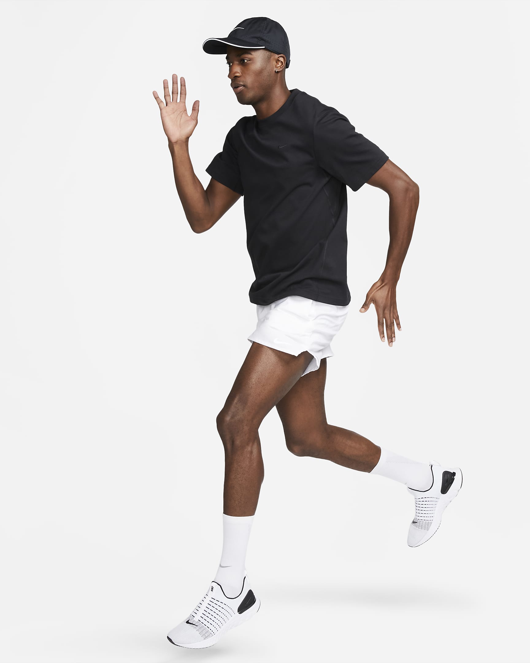 Haut à manches courtes Dri-FIT Nike Primary pour homme - Noir/Noir