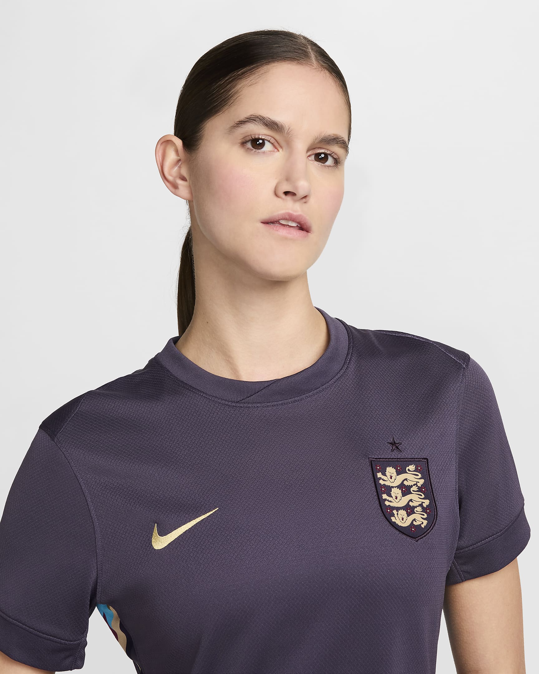 England (男子組) 2024/25 Stadium 客場女款 Nike Dri-FIT 復刻版足球衣 - Dark Raisin/Sesame