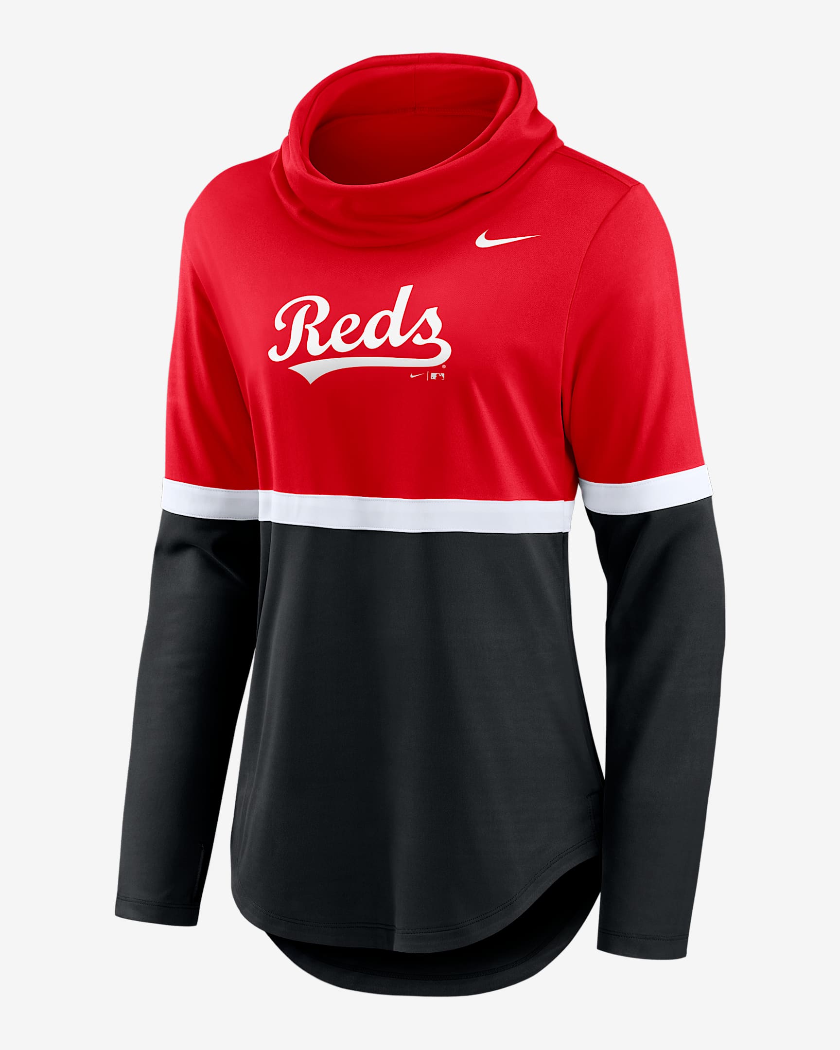 Cincinnati Reds Club Lettering Women's Nike Dri-FIT MLB Pullover Crew - Red