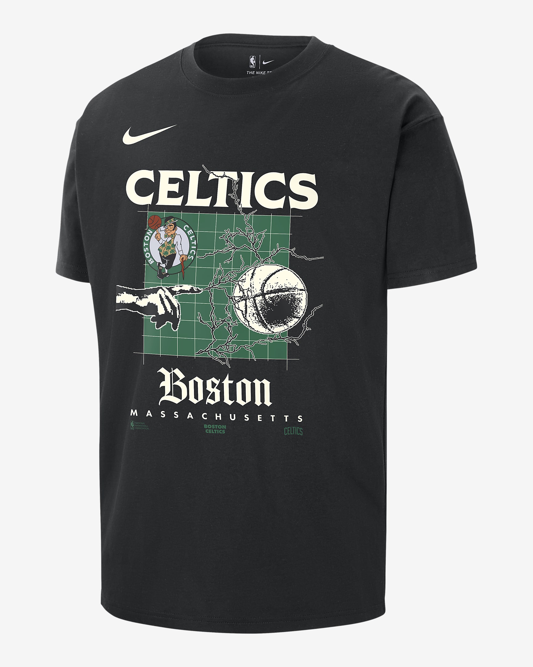 Boston Celtics Courtside Men's Nike NBA Max90 T-Shirt. Nike AU