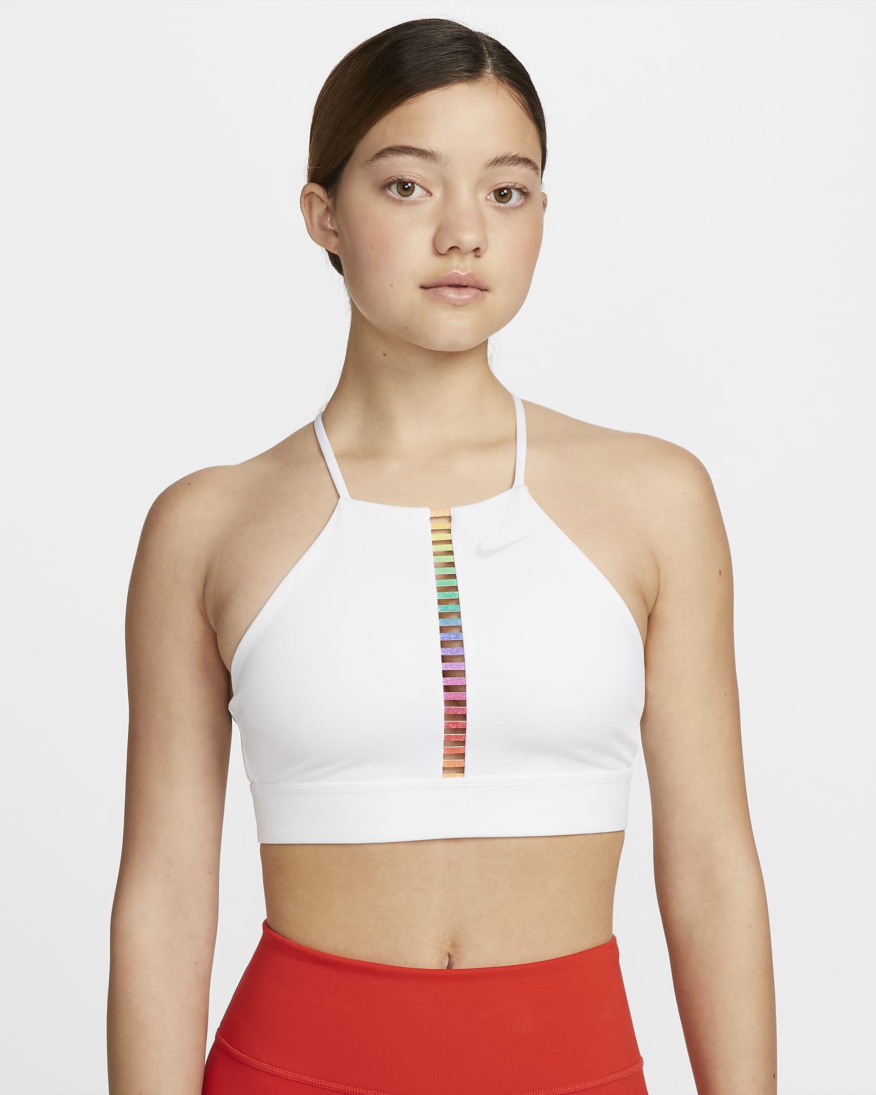 Nike Indy Rainbow Ladder Women's Light-Support Padded High-Neck Sports ...