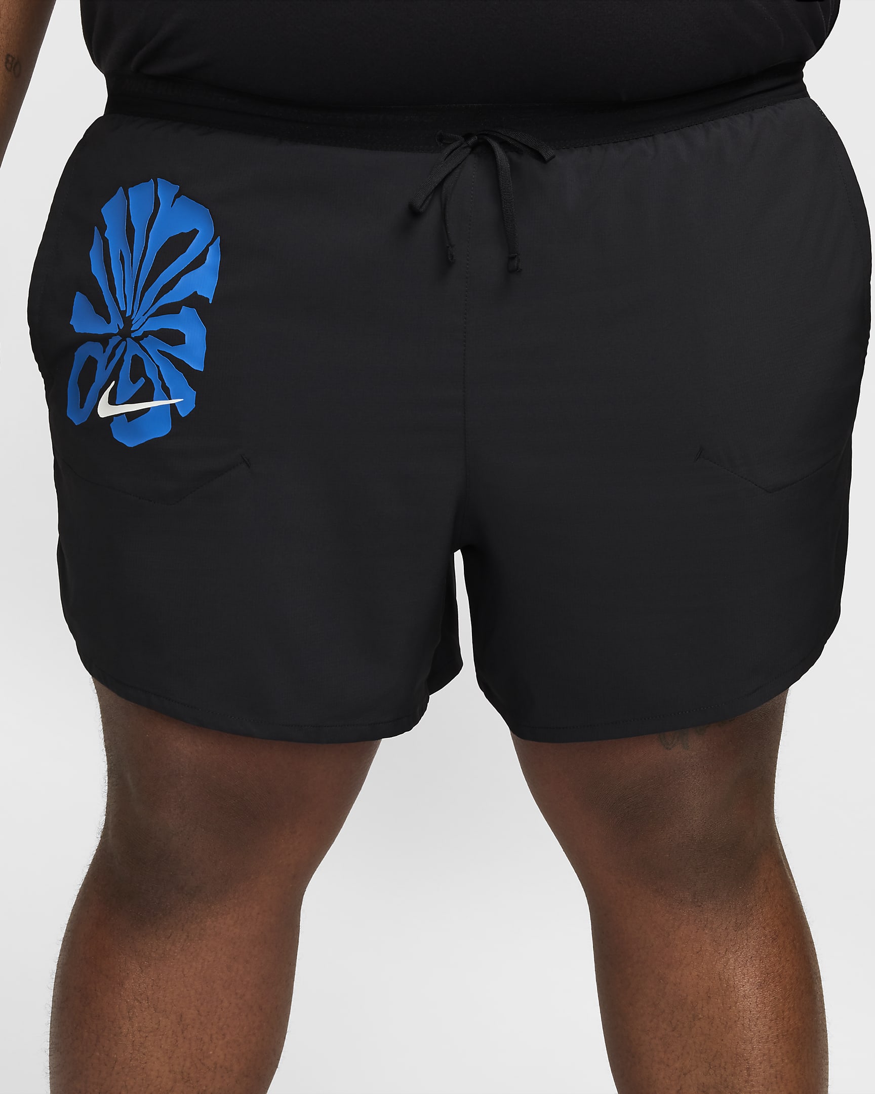 Nike Stride Run Energy Men's Dri-FIT 5" Brief-Lined Running Shorts - Black/Black/Light Photo Blue