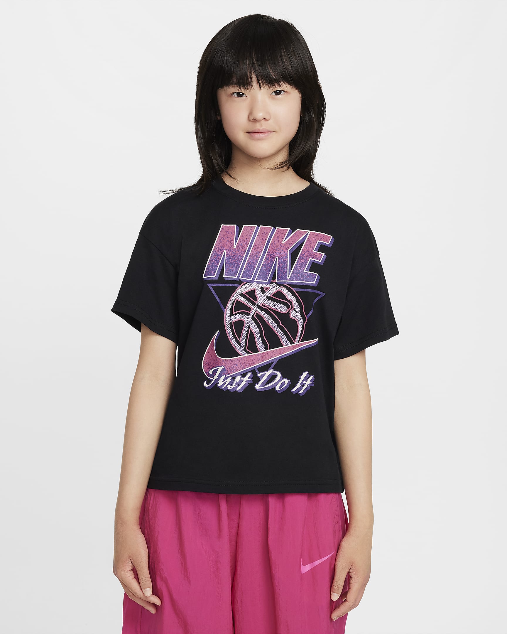 T-shirt Nike Sportswear pour ado (fille) - Noir