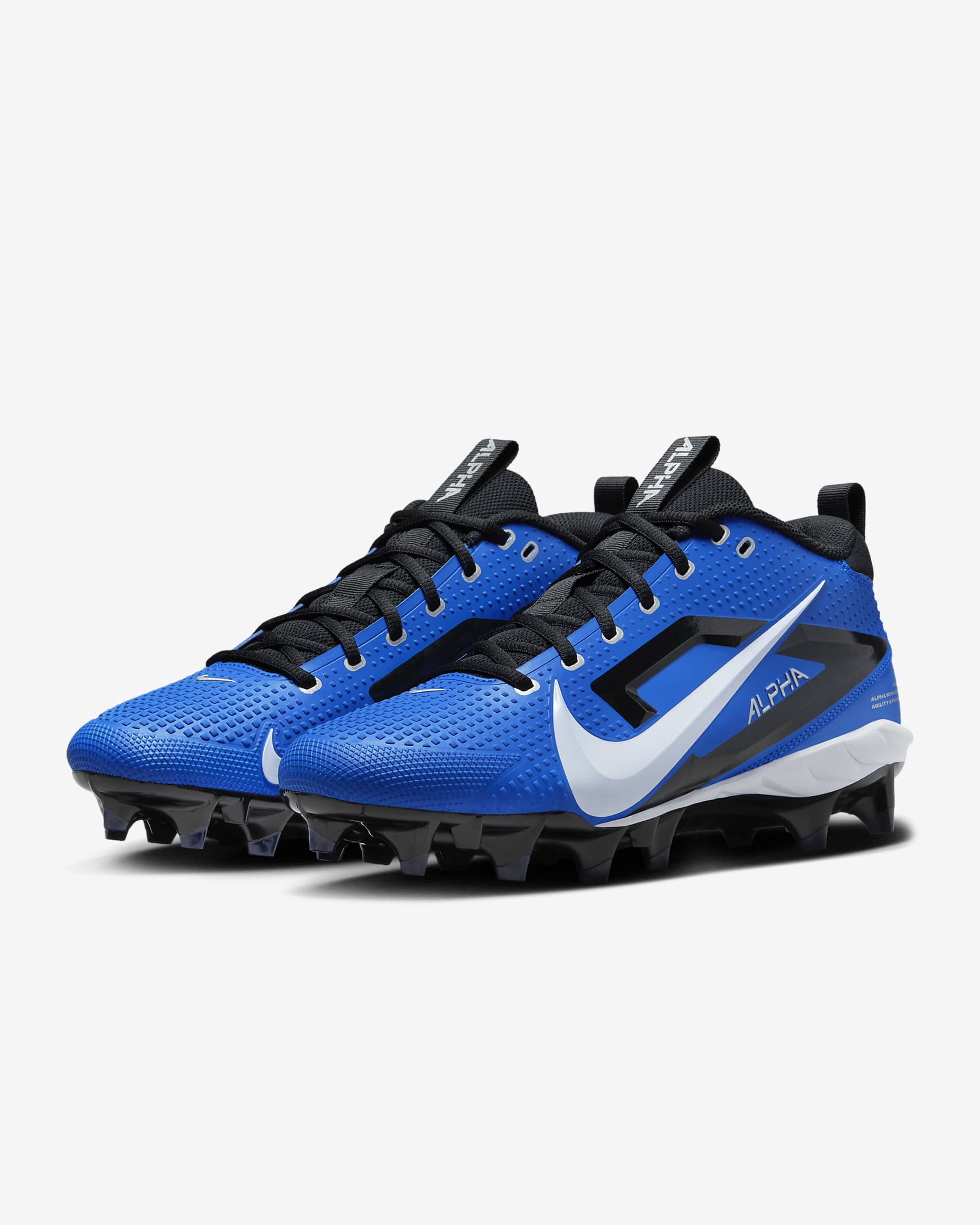 Nike Alpha Menace 4 Varsity Football Cleats - Hyper Royal/Metallic Silver/Midnight Navy/White