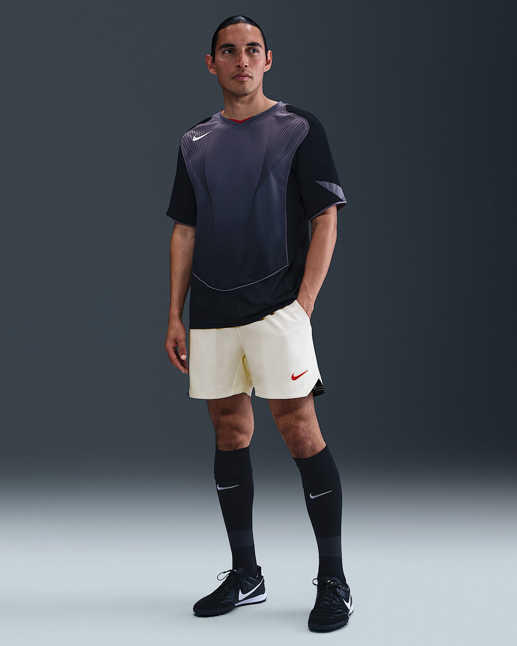 Nike Total 90 Men's Dri-FIT Soccer Shorts - Sail/Black/Gym Red