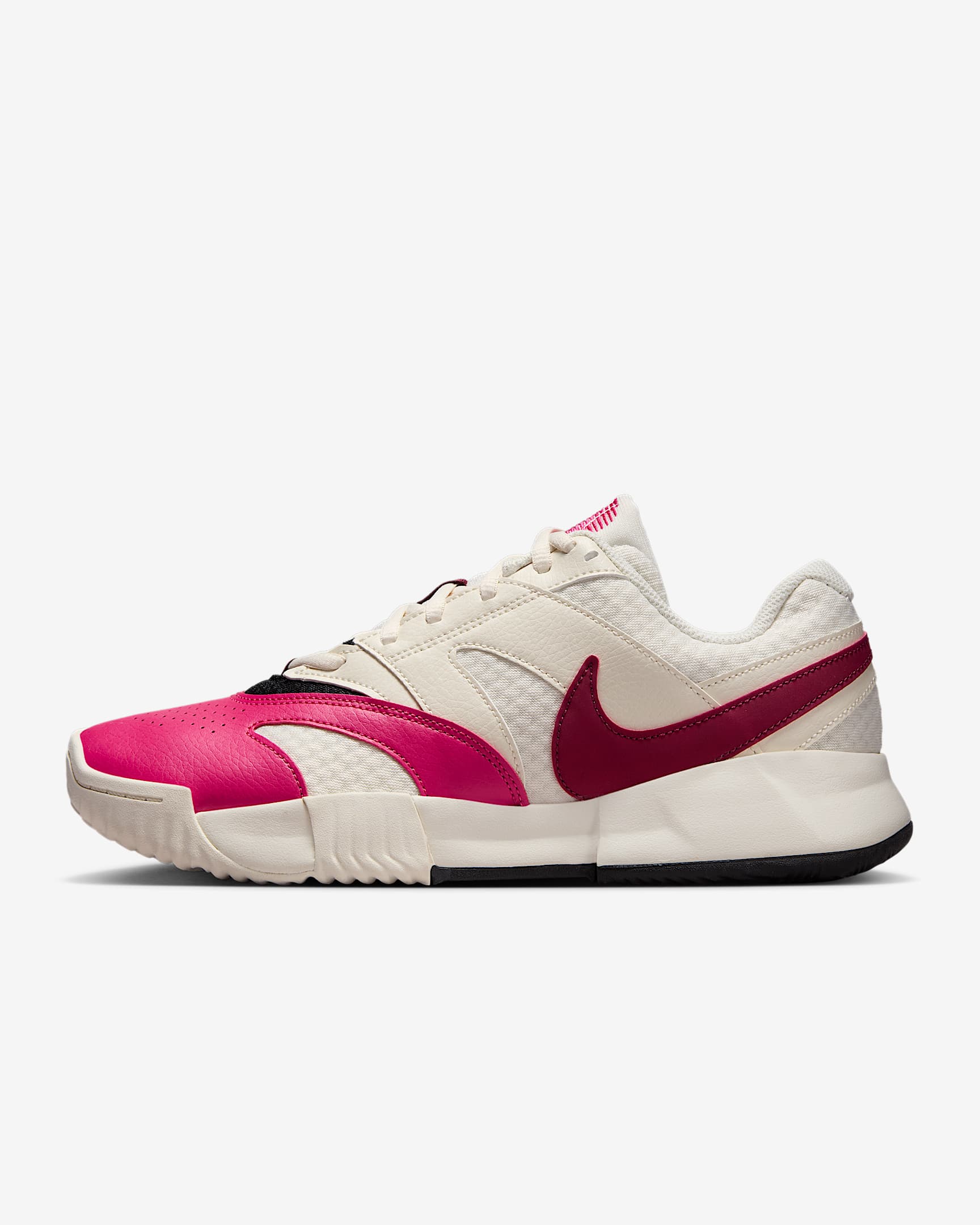 Chaussure de tennis pour terre battue NikeCourt Lite 4 pour femme - Pale Ivory/Sail/Team Red/Rush Pink