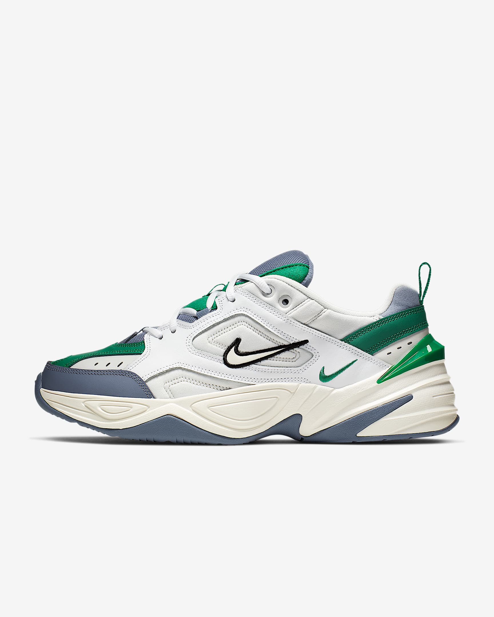 Nike M2K Tekno Herrenschuh - Platinum Tint/Lucid Green/Stellar Indigo/Sail