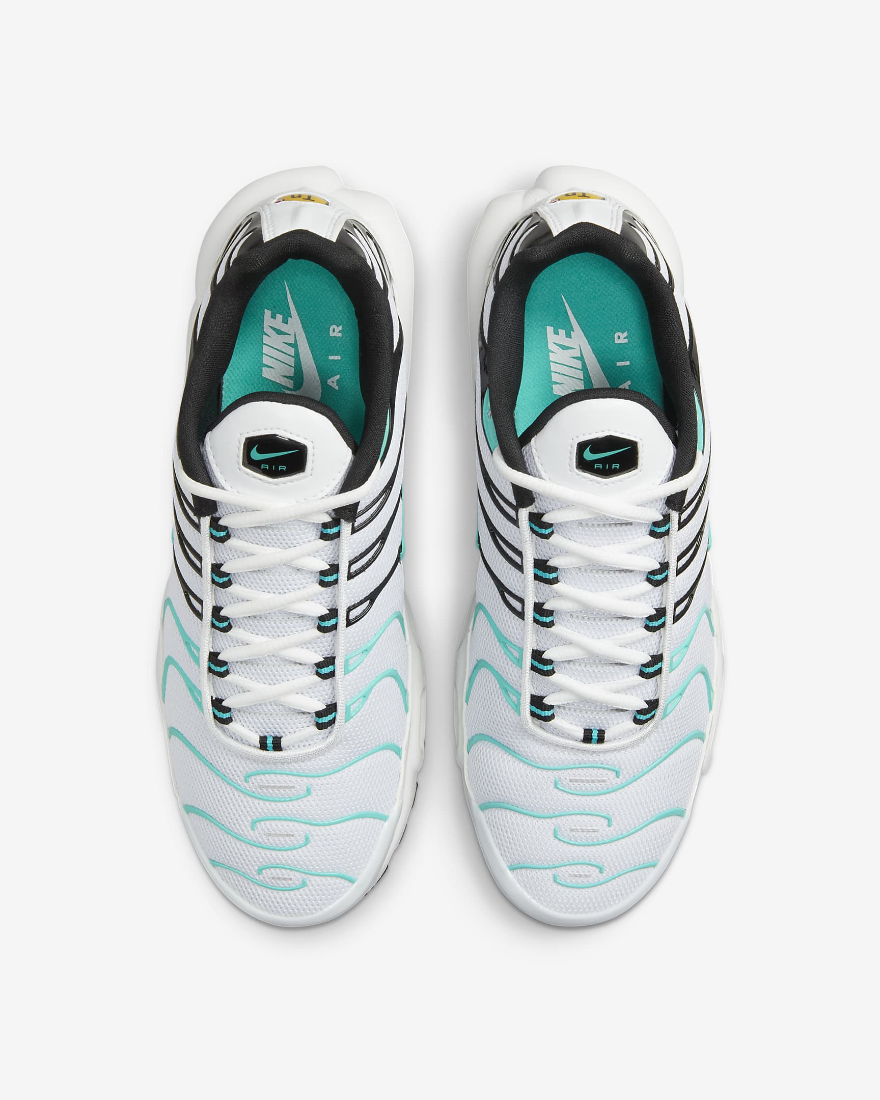 รองเท้าผู้ชาย Nike Air Max Plus - ขาว/ดำ/Reflect Silver/Hyper Jade