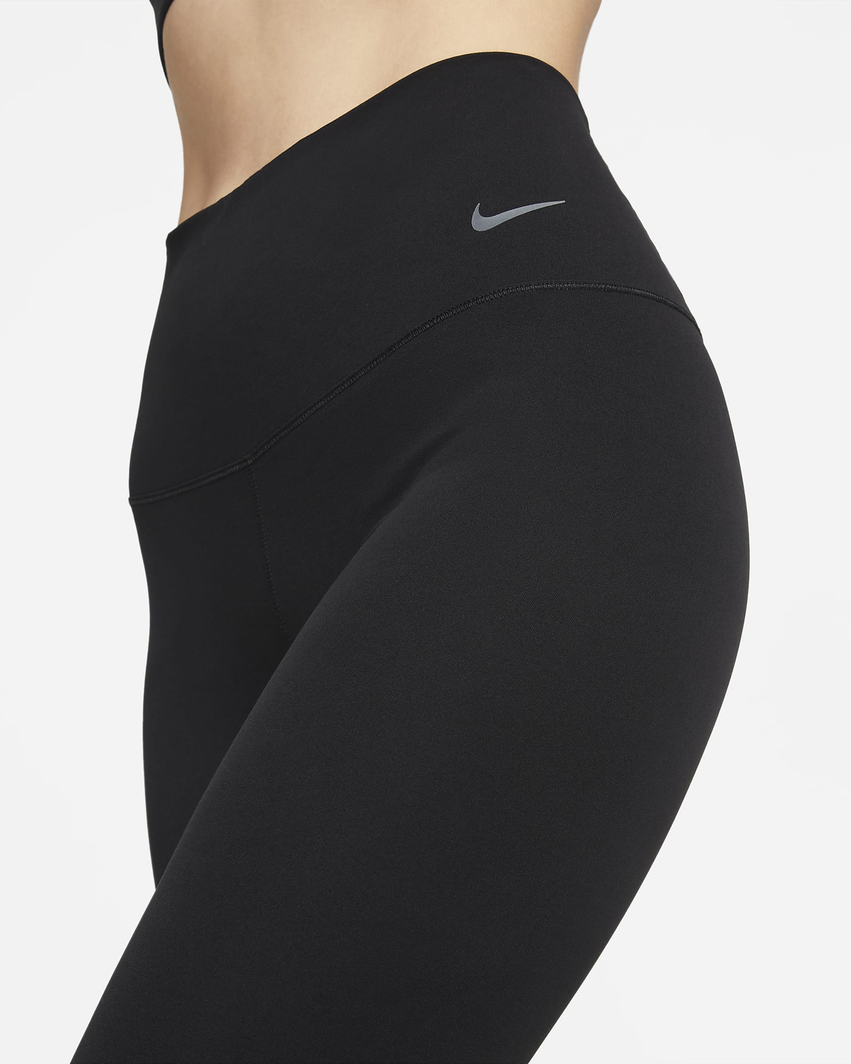 Nike Zenvy Women's Gentle-Support High-Waisted Cropped Leggings - Black/Black