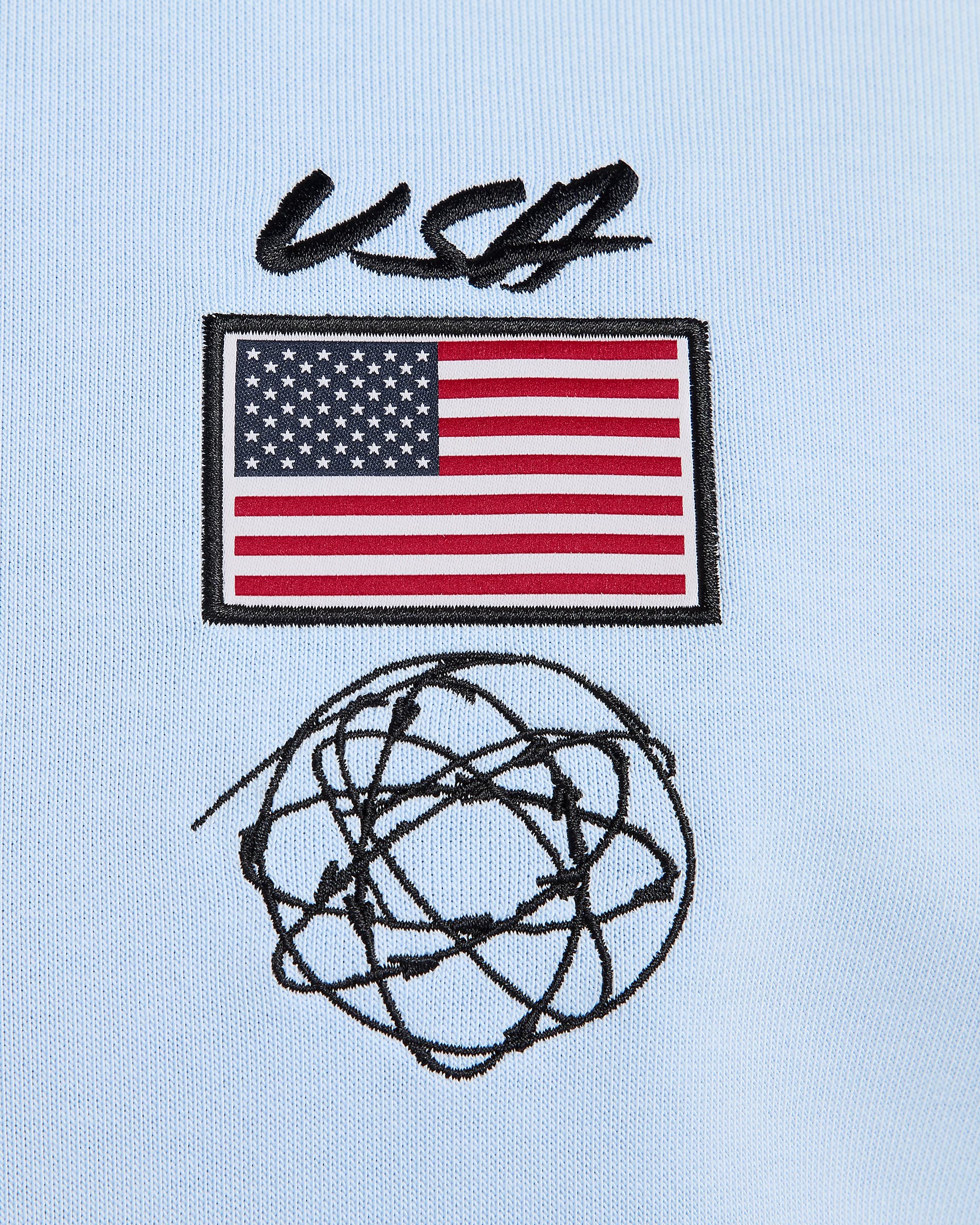 USA Solo Nike Dri-FIT ADV Breaking kerek nyakkivágású férfipulóver - Celestine Blue/Fehér