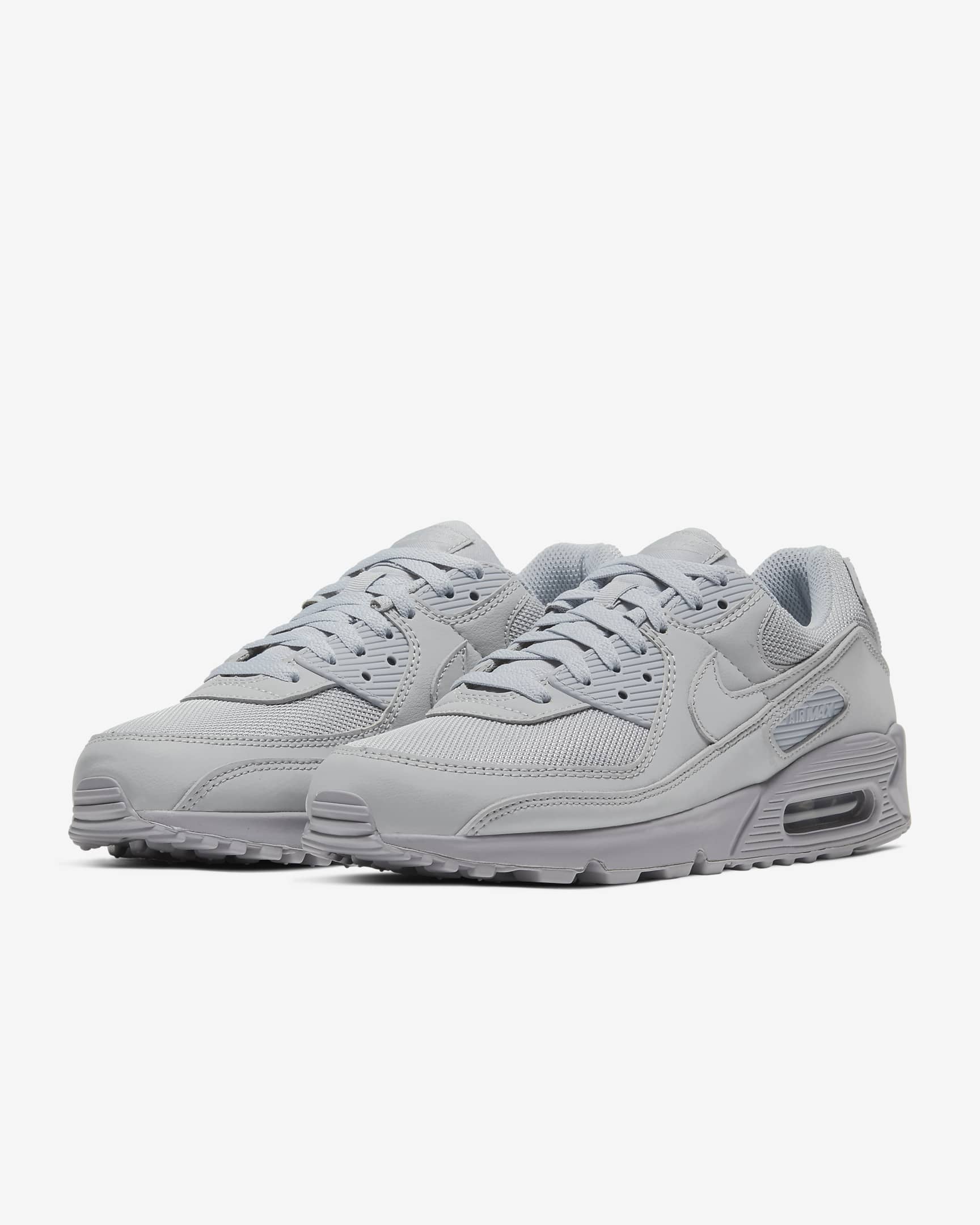 Calzado para hombre Nike Air Max 90 - Gris lobo/Negro/Blanco/Negro