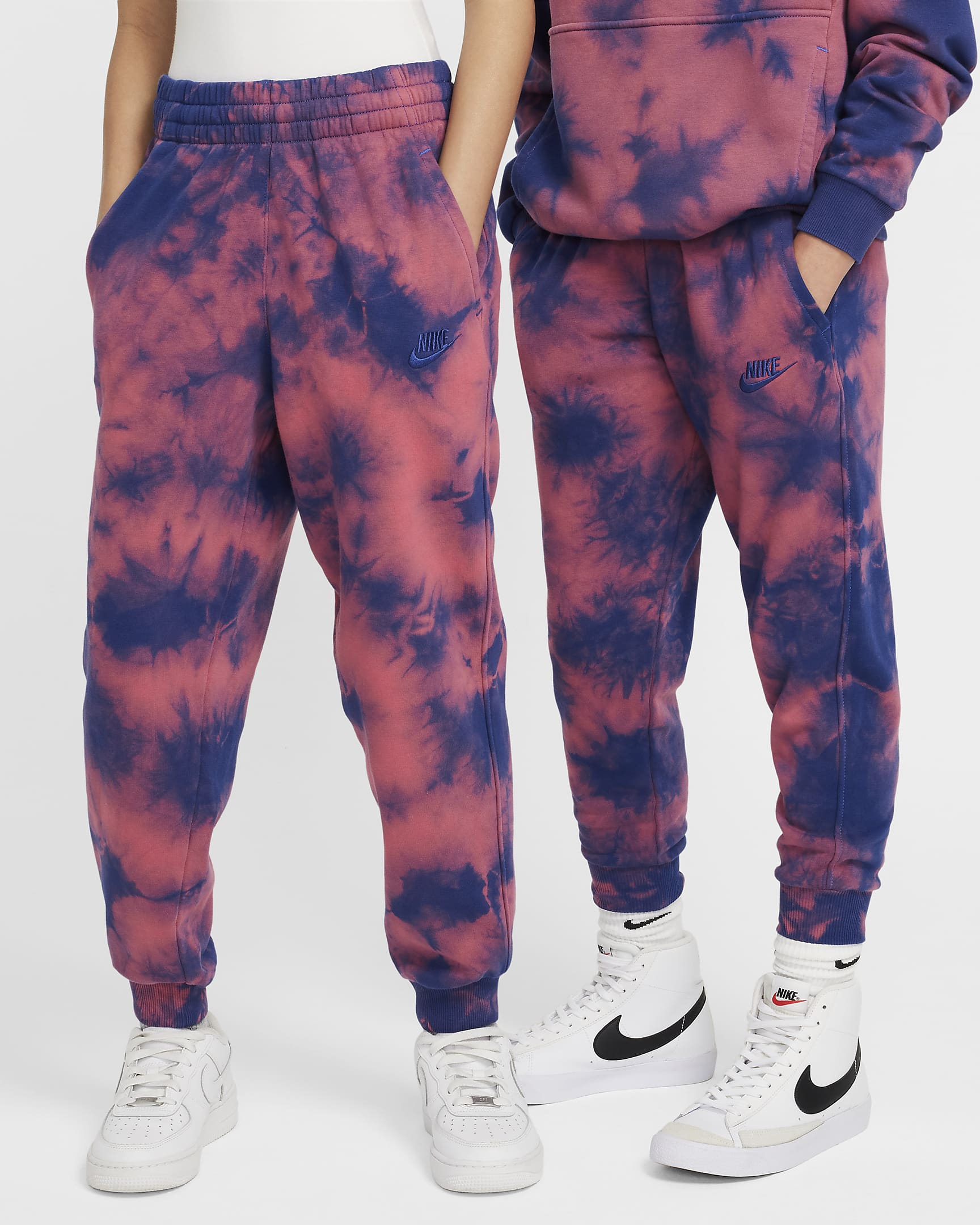 Nike Sportswear Club Fleece Big Kids' Joggers - Aster Pink/Game Royal/Game Royal