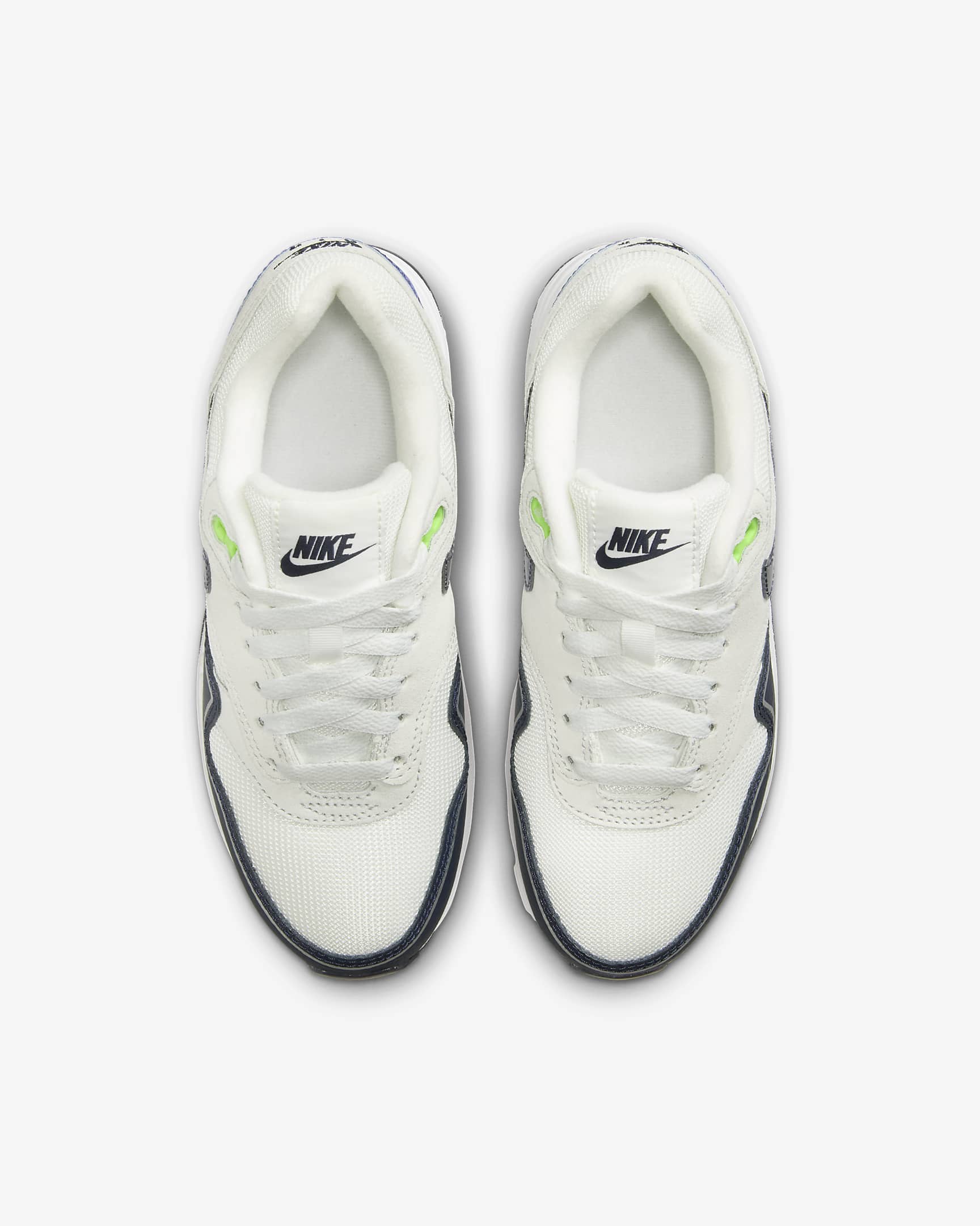 Calzado para niños talla grande Nike Air Max 1 - Blanco cumbre/Polvo fotón/Hiperroyal/Obsidiana