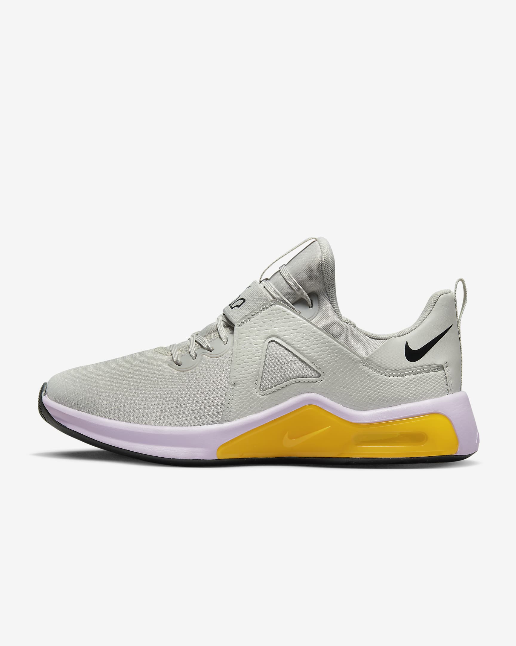 Nike Air Max Bella TR 5 Women's Workout Shoes - Light Iron Ore/Doll/Yellow Ochre/Black