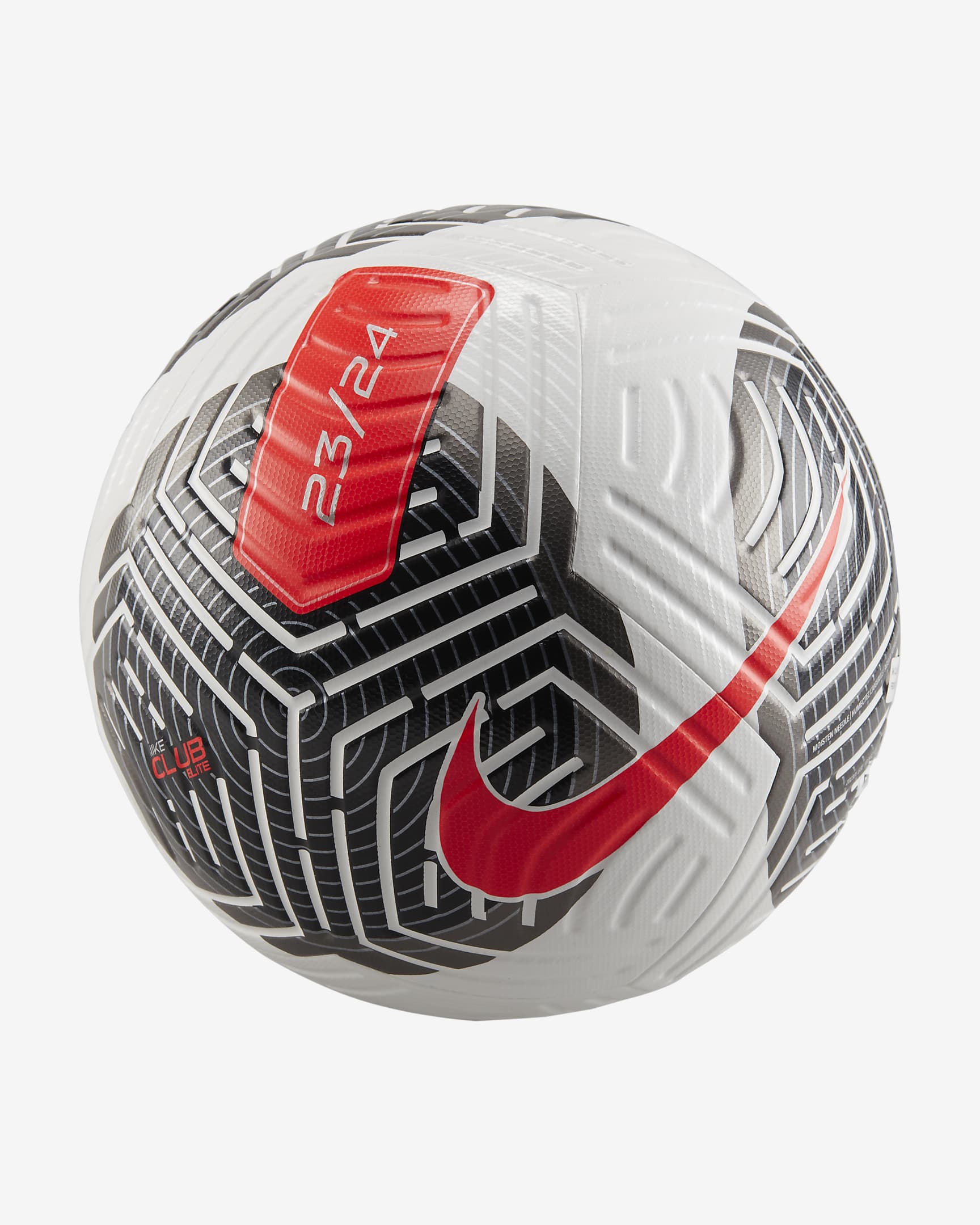 Nike Club Elite Balón de fútbol - Blanco/Negro/Carmesí brillante