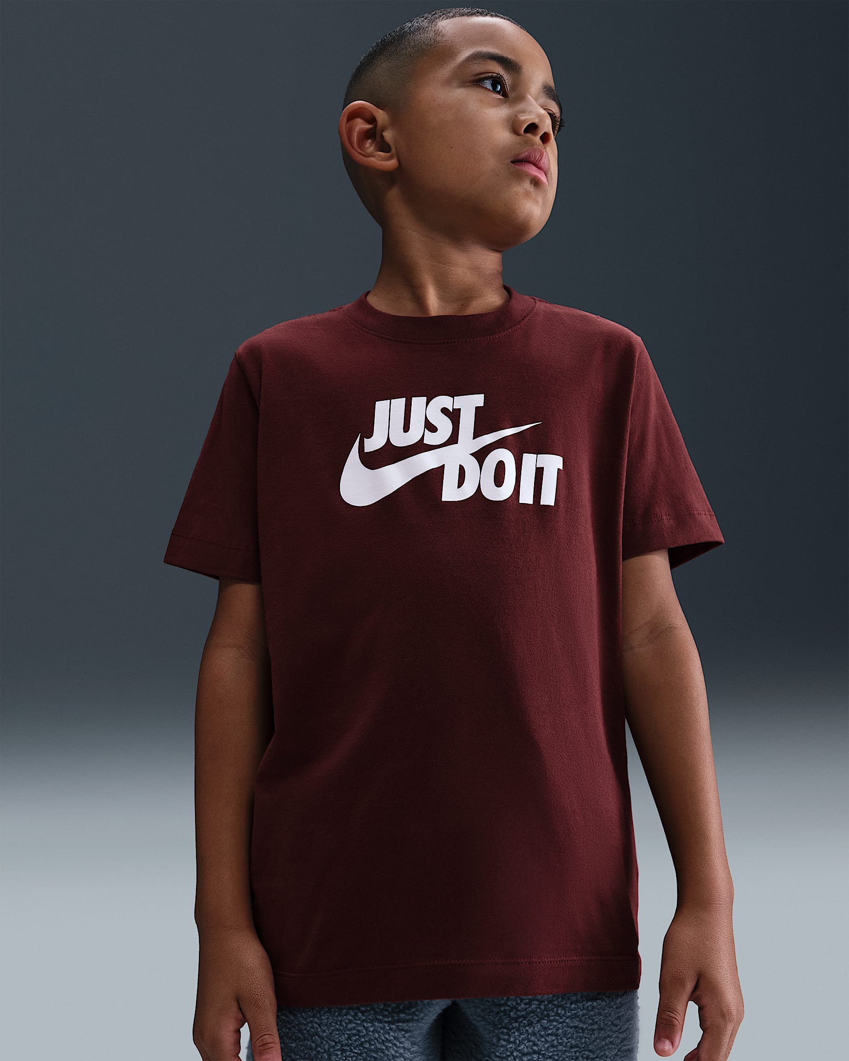 Playera para niños talla grande Nike Sportswear - Rojo team oscuro
