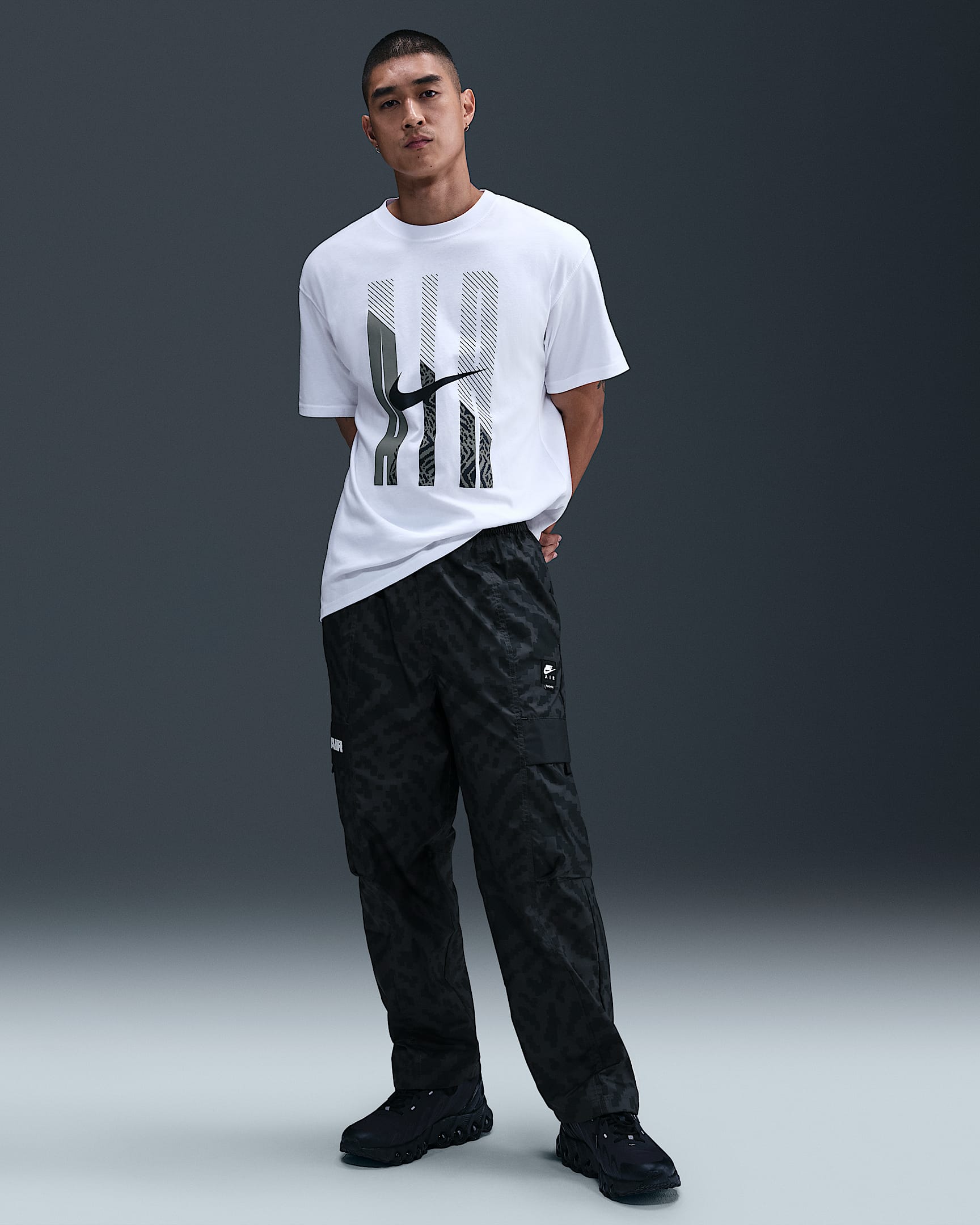 Nike Air Men's Woven Cargo Trousers - Anthracite/Anthracite/Black