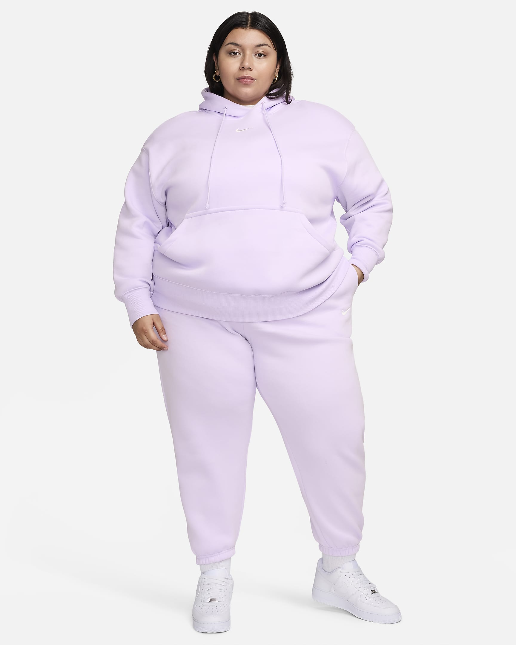 Nike Sportswear Phoenix Fleece Oversized joggingbroek met hoge taille voor dames (Plus Size) - Violet Mist/Sail