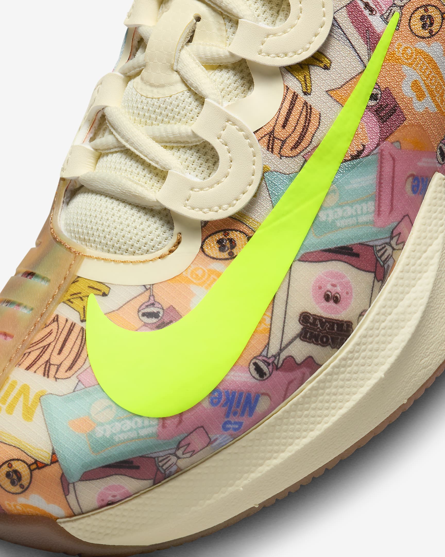 NikeCourt Air Zoom GP Turbo Osaka Women's Hard Court Tennis Shoes - Coconut Milk/Gum Light Brown/Sesame/Volt