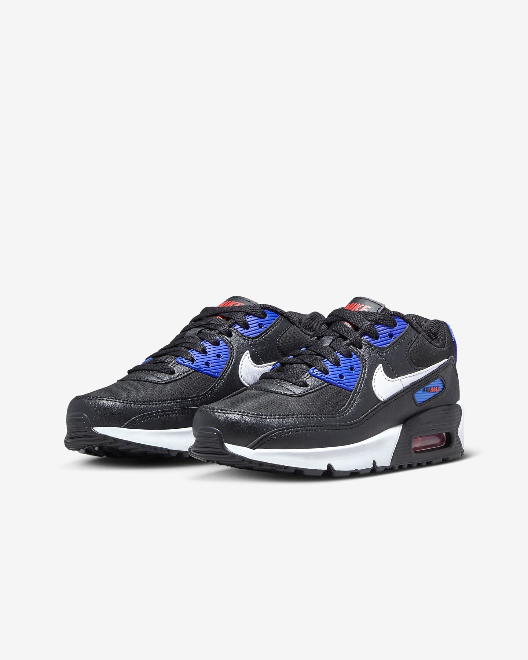 Bota Nike Air Max 90 SE Next Nature pro větší děti - Černá/University Red/Racer Blue/Bílá