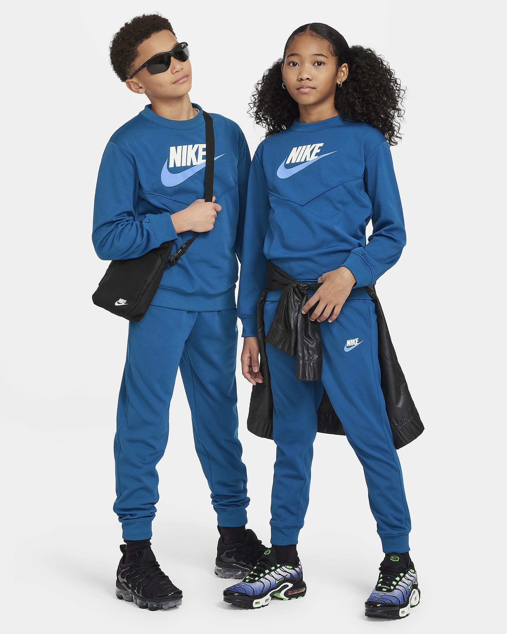 Nike Sportswear Big Kids' Tracksuit - Court Blue/White/White