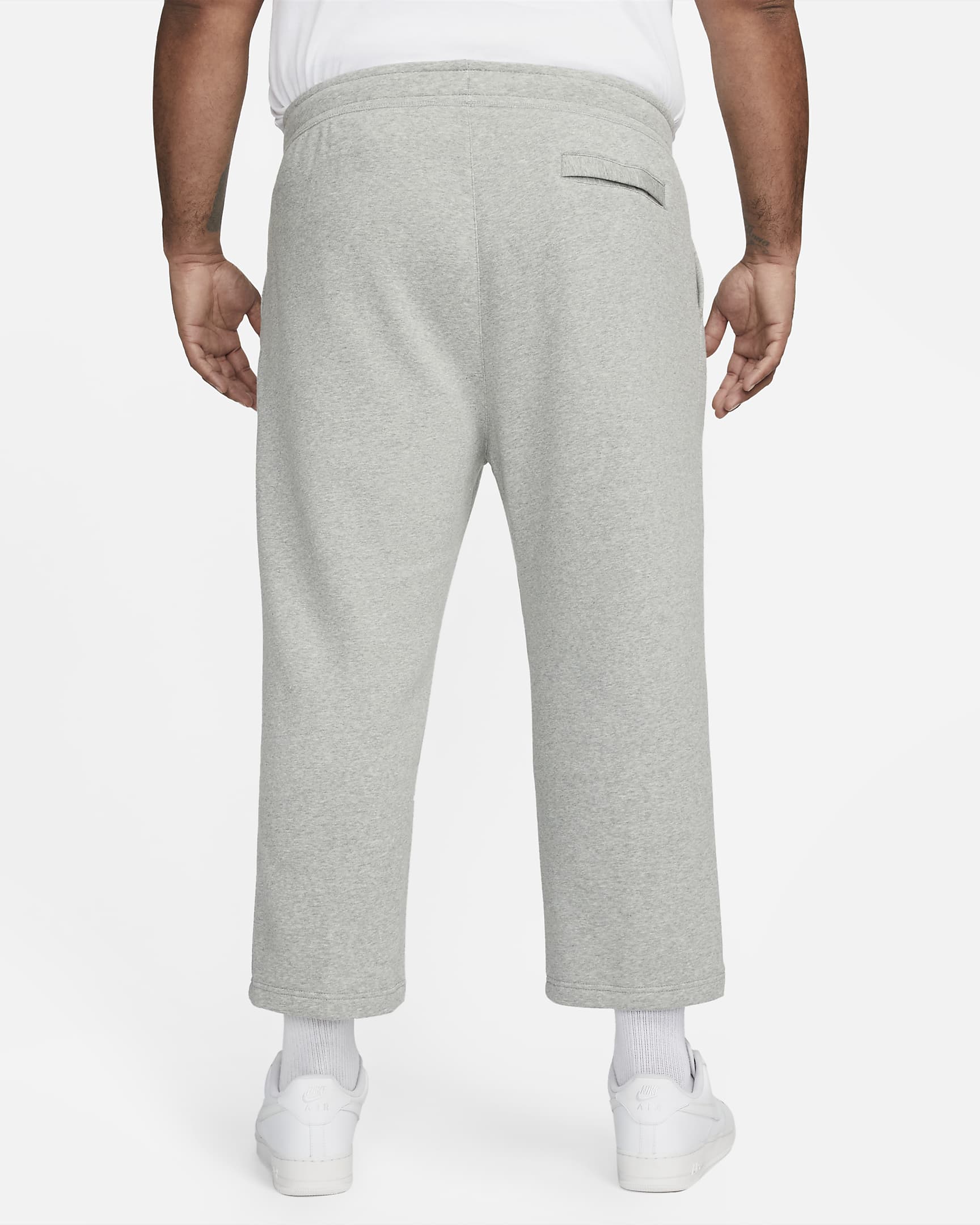 Nike Club Fleece Men's Cropped Pants - Dark Grey Heather/White