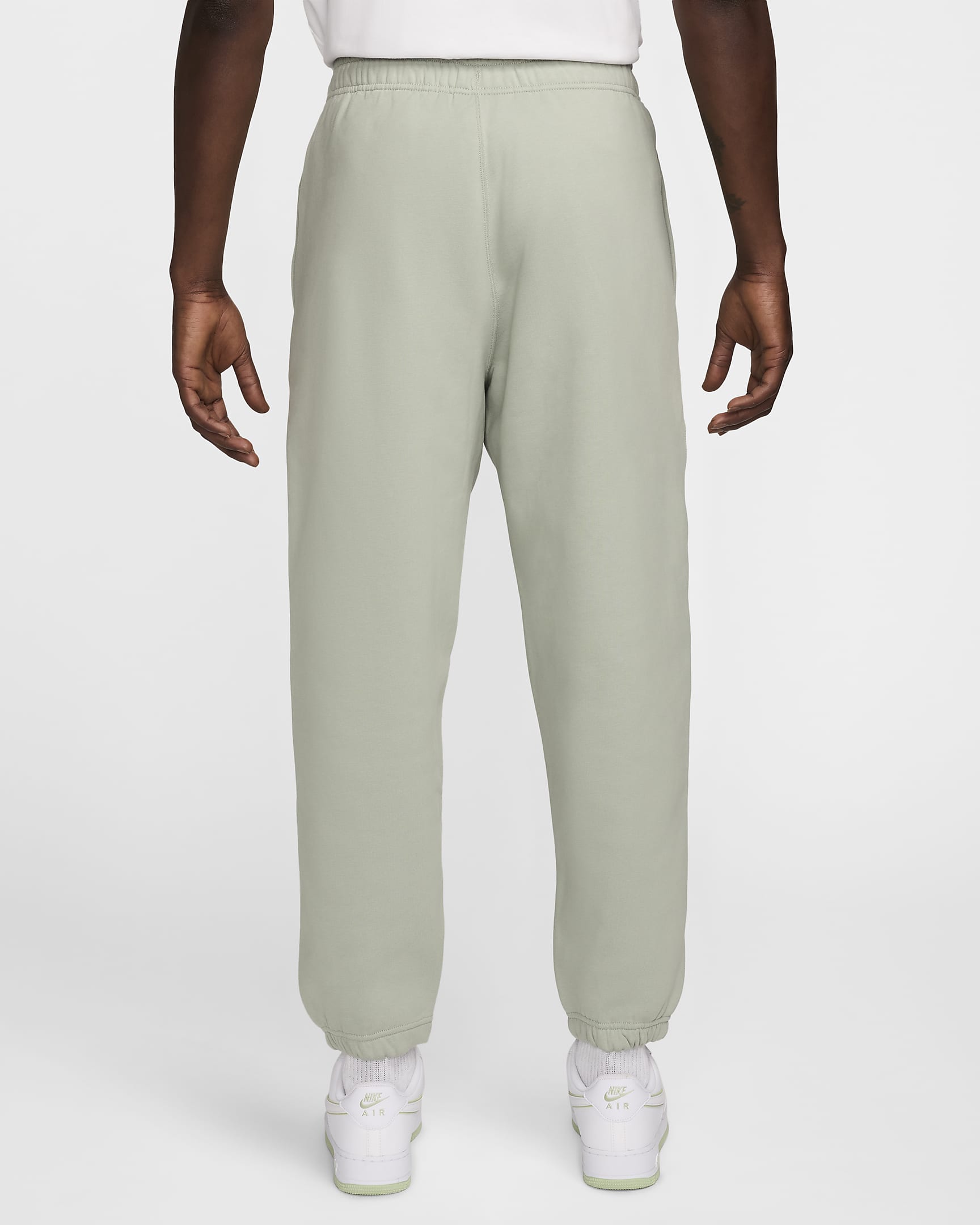 Nike Solo Swoosh Men's Fleece Trousers - Jade Horizon/White