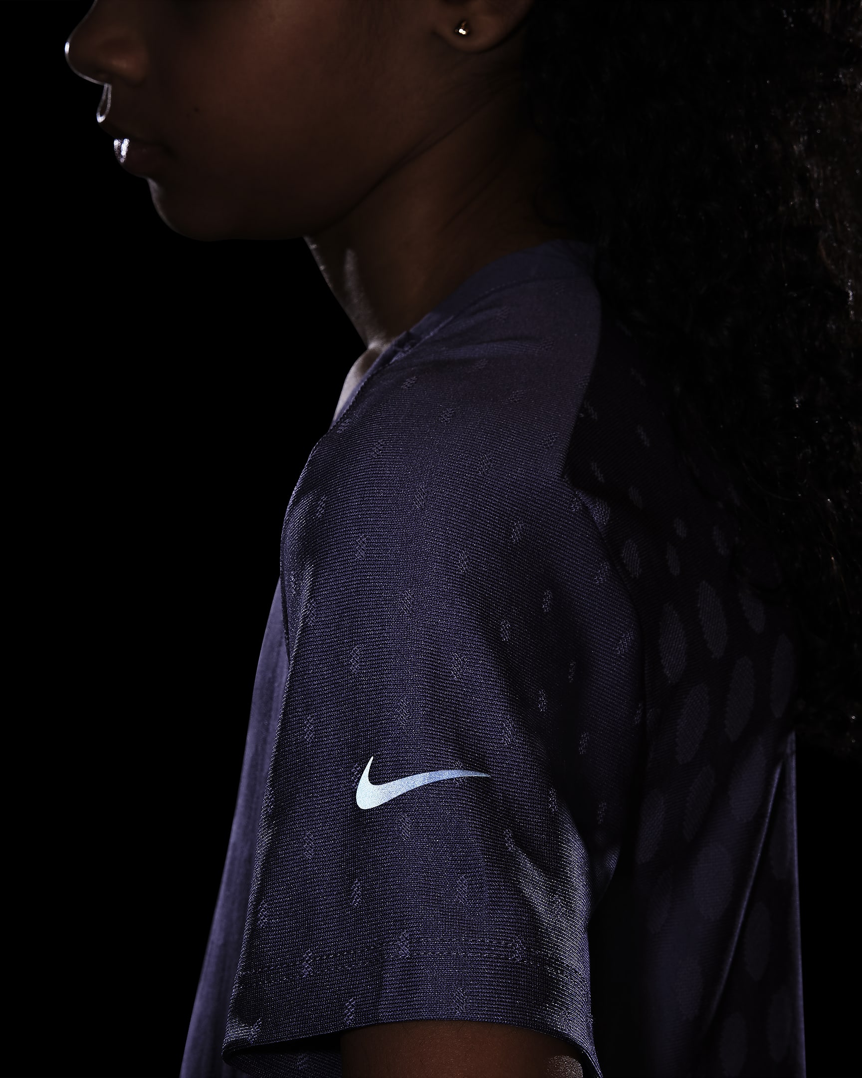 Nike Camiseta de manga corta Dri-FIT ADV - Niña - Daybreak/Hydrangeas/Negro