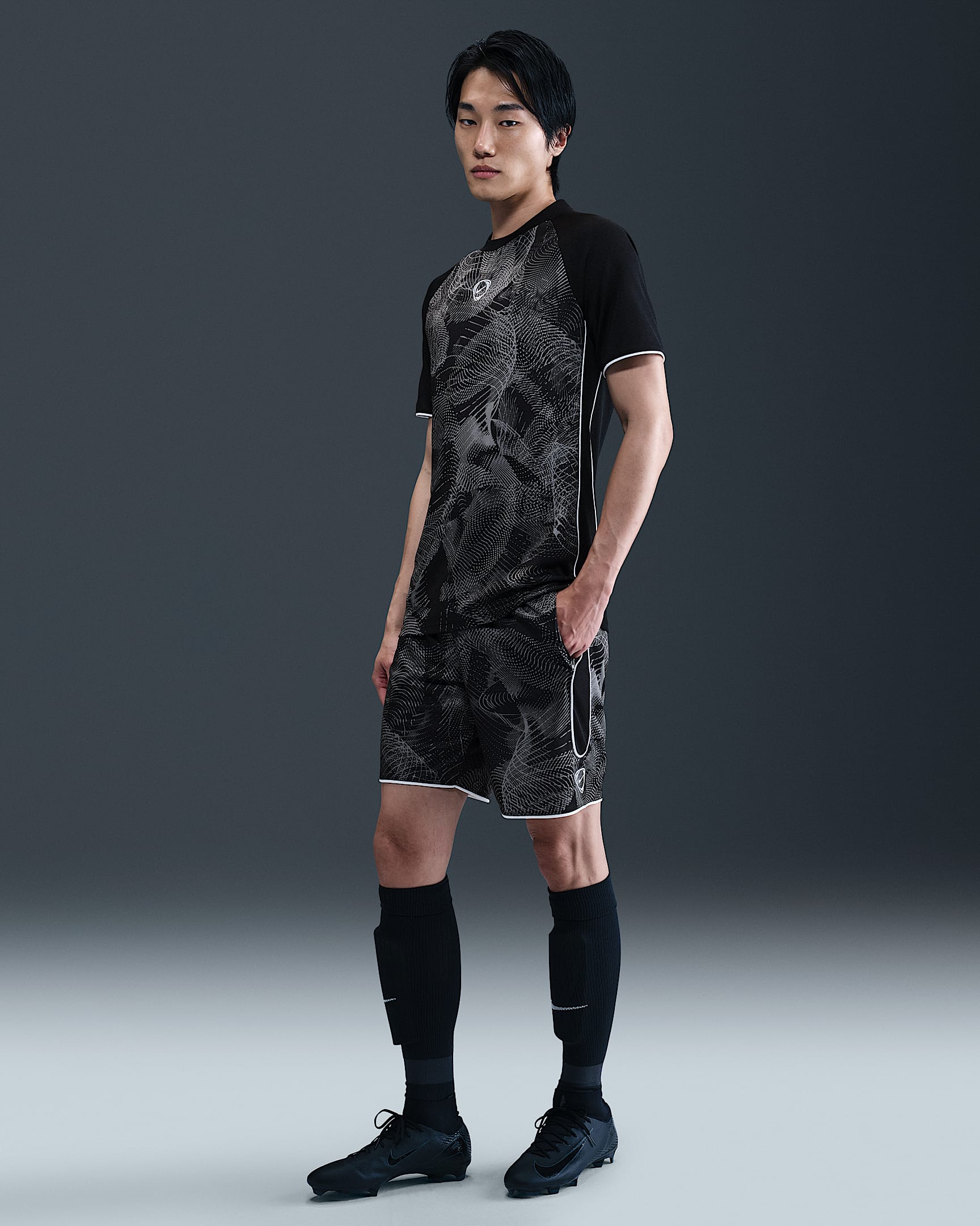 Short de foot Dri-FIT Nike Academy+ pour homme - Anthracite/Noir/Blanc/Blanc