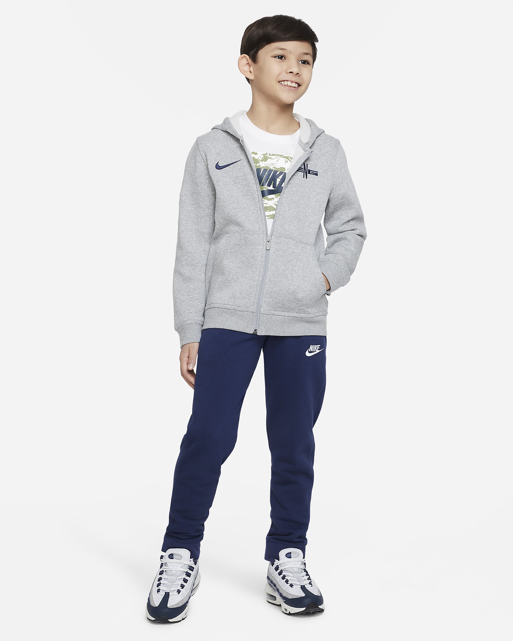 England National Team Club Older Kids' Nike Football Full-Zip Hoodie ...