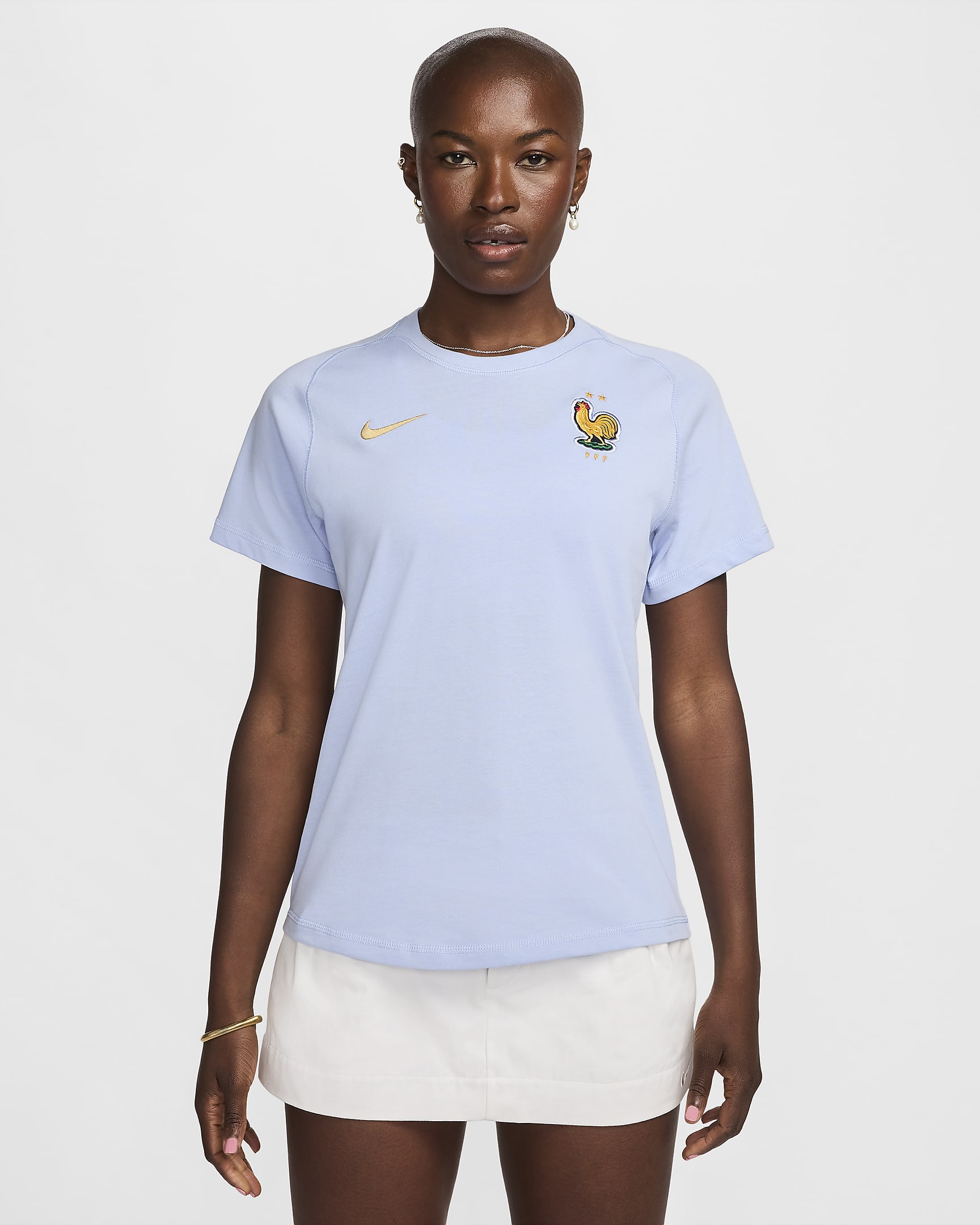 Maglia da calcio a manica corta Nike FFF Travel - Cobalt Bliss/Club Gold/Club Gold