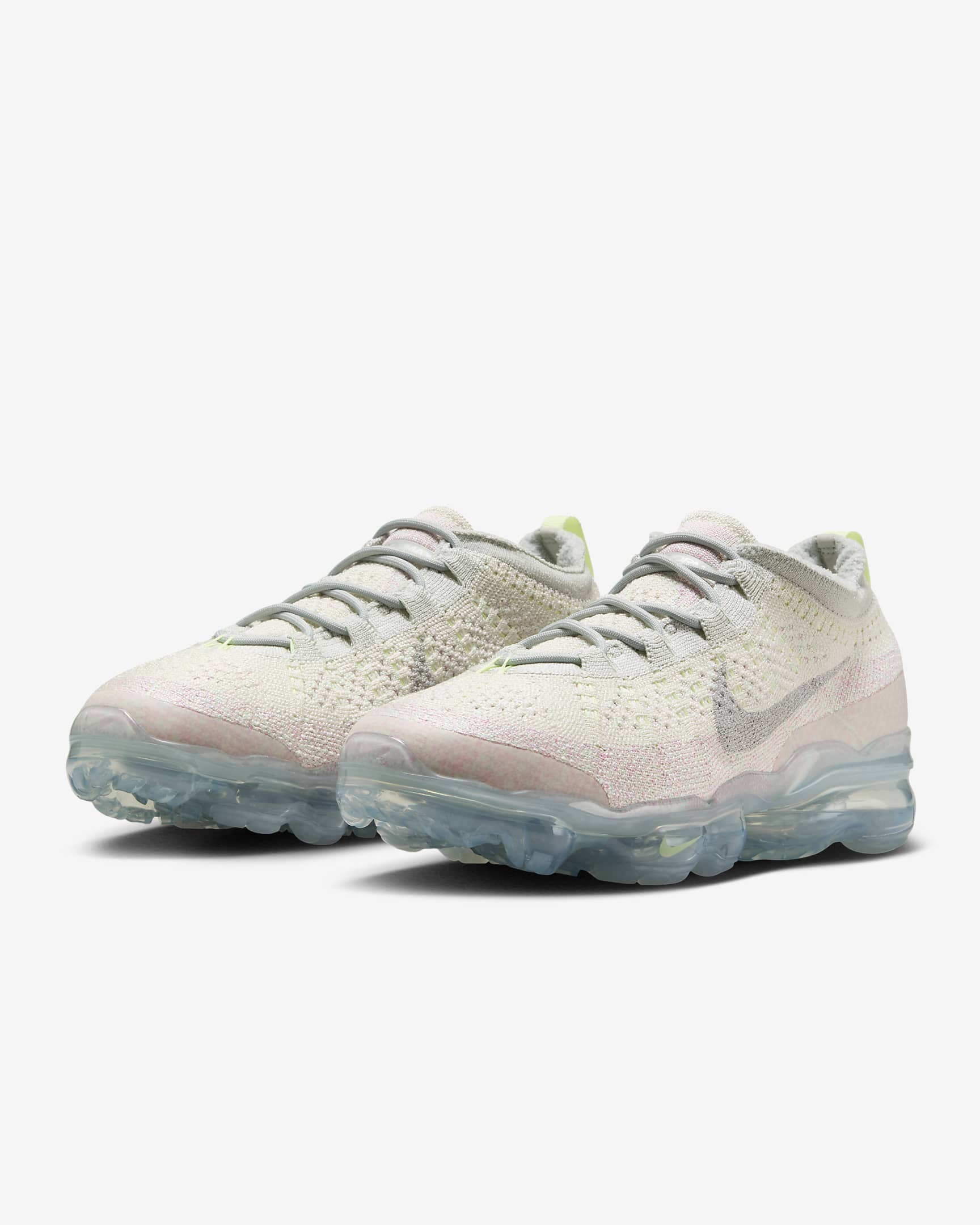 รองเท้าผู้หญิง Nike Air VaporMax 2023 Flyknit - Sea Glass/Light Silver/Barely Volt/Metallic Silver