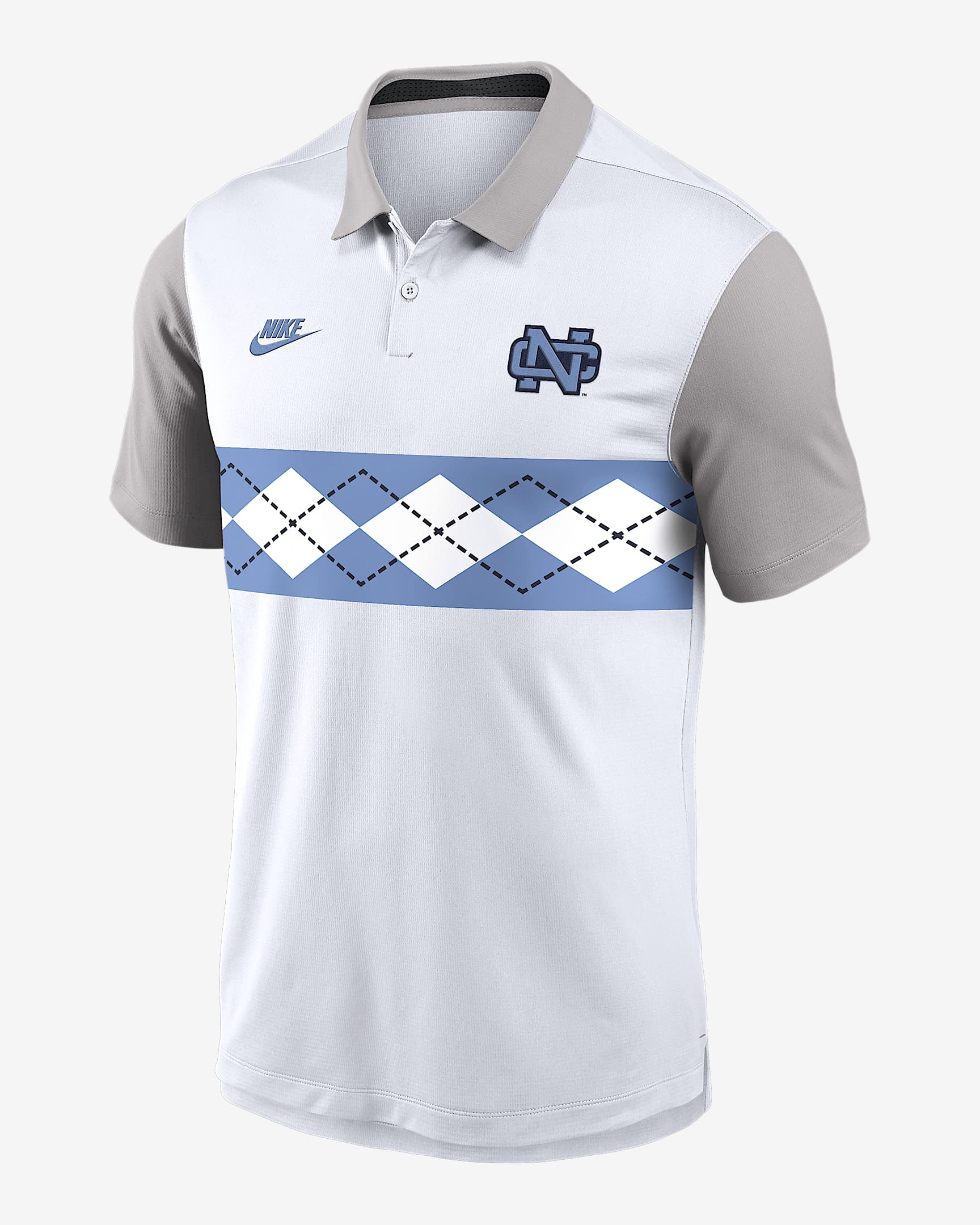 North Carolina Athletic Prep Vapor Legacy Logo Men's Nike Dri-FIT College Polo - White
