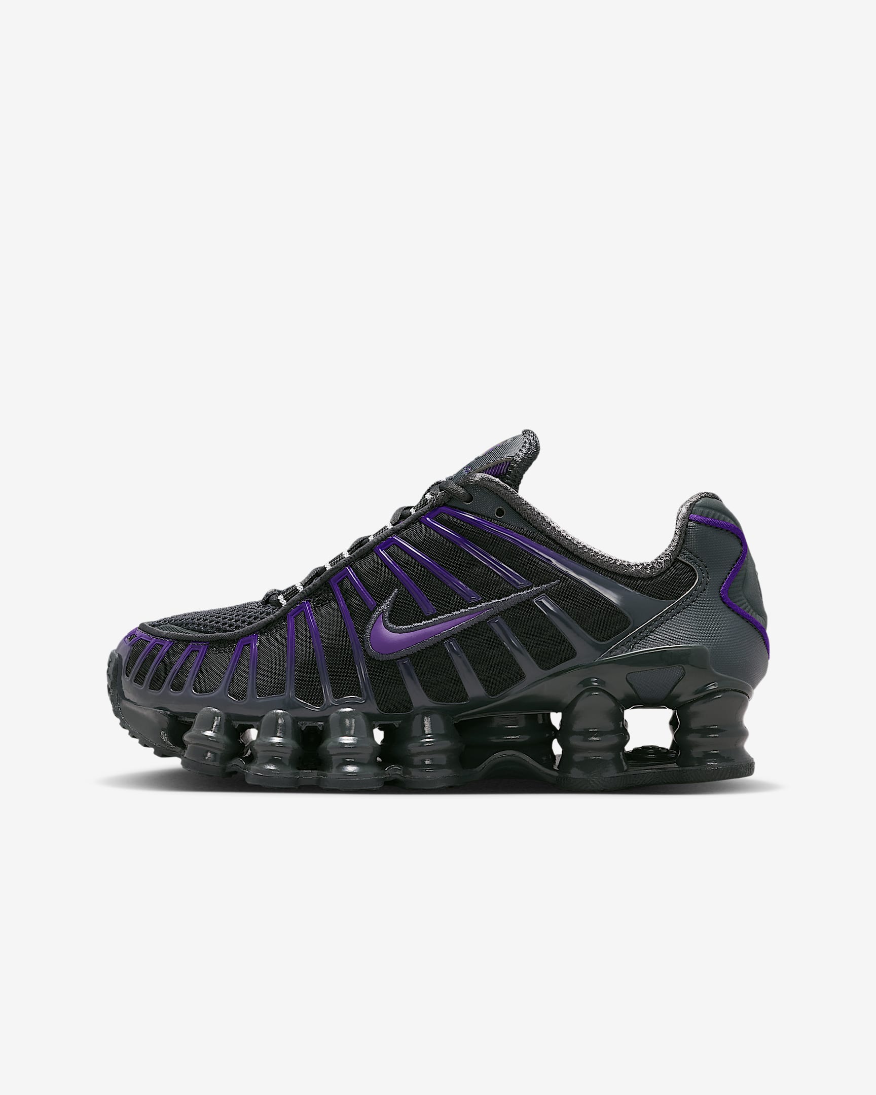 Nike Shox TL Big Kids' Shoes - Dark Smoke Grey/Court Purple