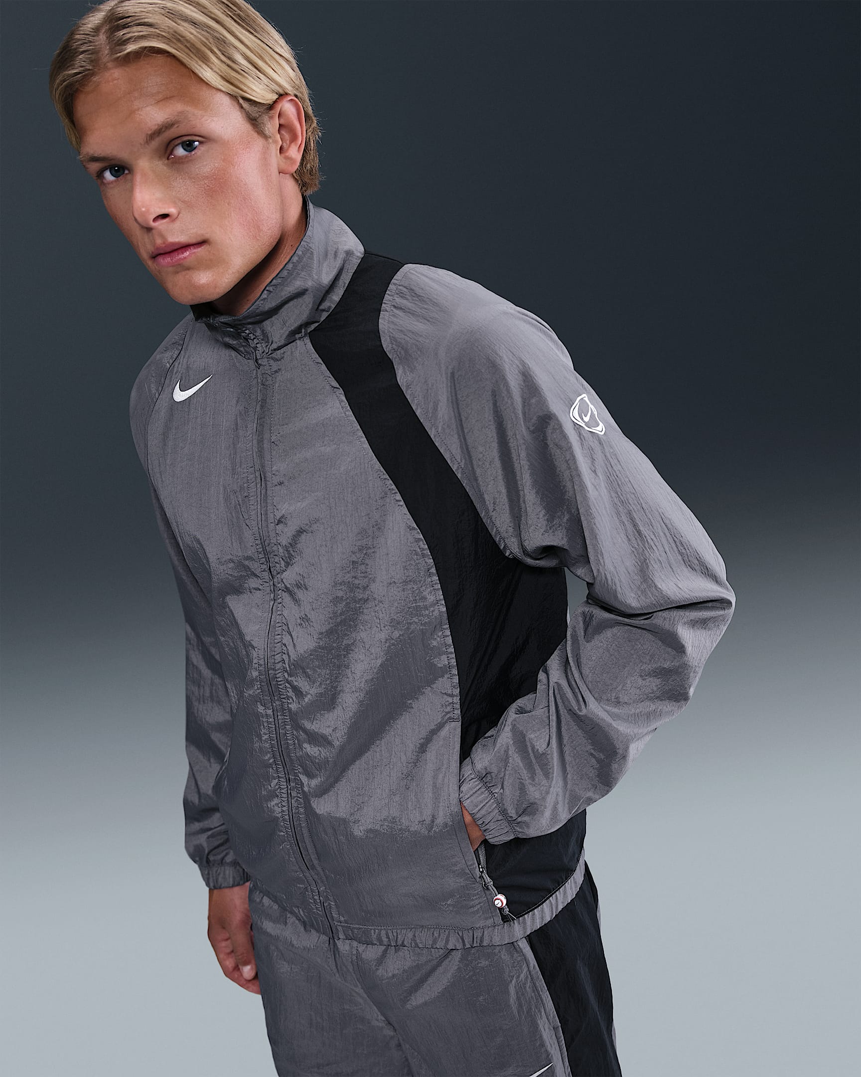 Nike Total 90 Men's Repel Football Tracksuit Jacket - Light Graphite/Black/Sail
