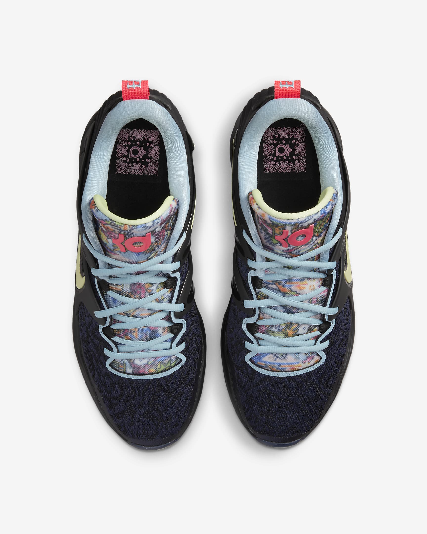 KD15 Basketball Shoes - Black/Sanddrift/Aura/Boarder Blue