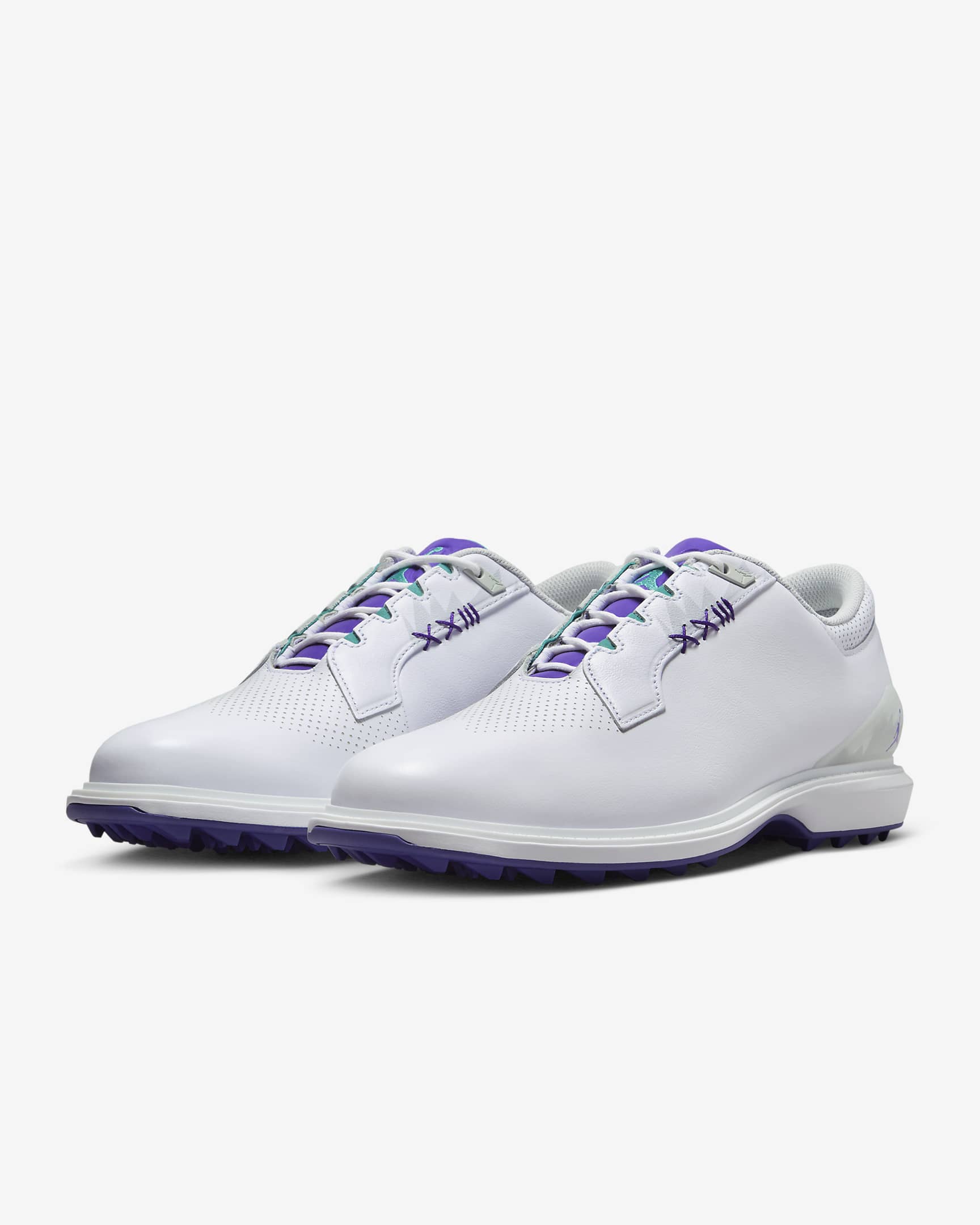 Jordan ADG 5 Golf Shoes - White/Emerald Rise/Grape Ice