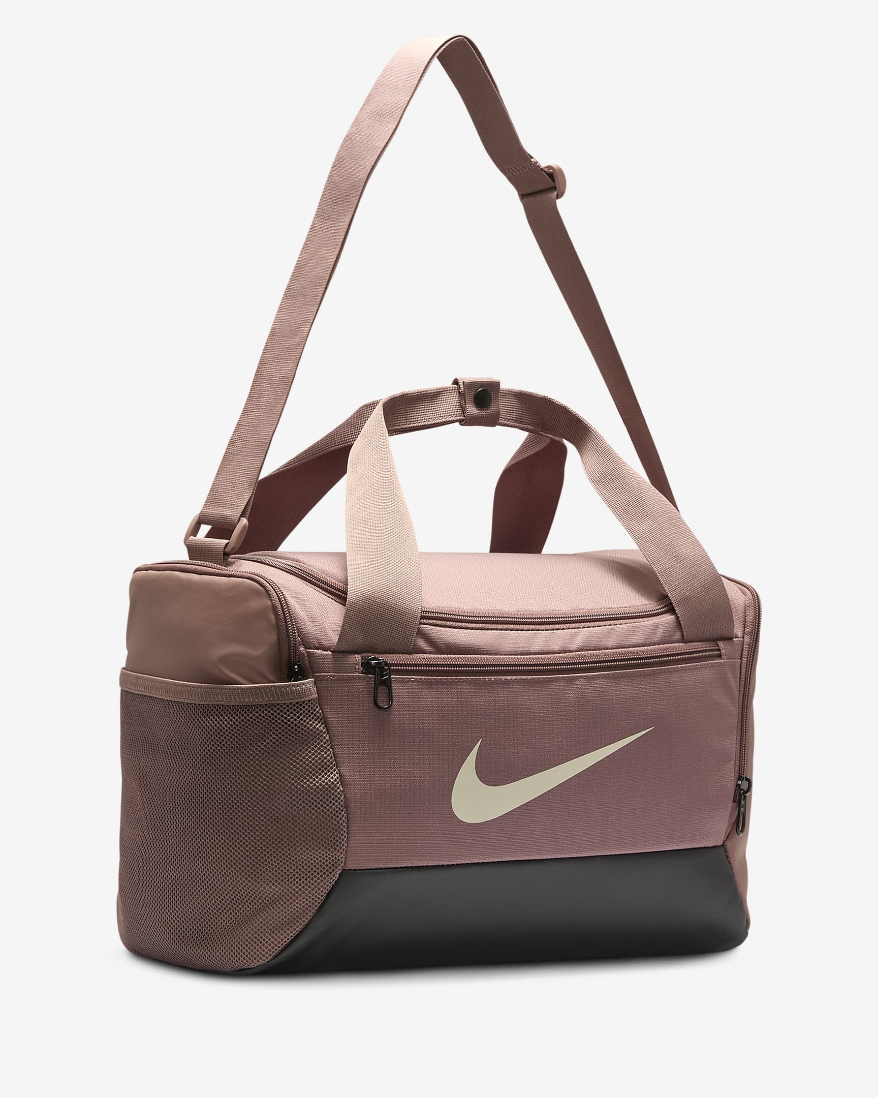 Nike Brasilia 9.5 Trainingstas (extra small, 25 liter) - Smokey Mauve/Zwart/Light Orewood Brown