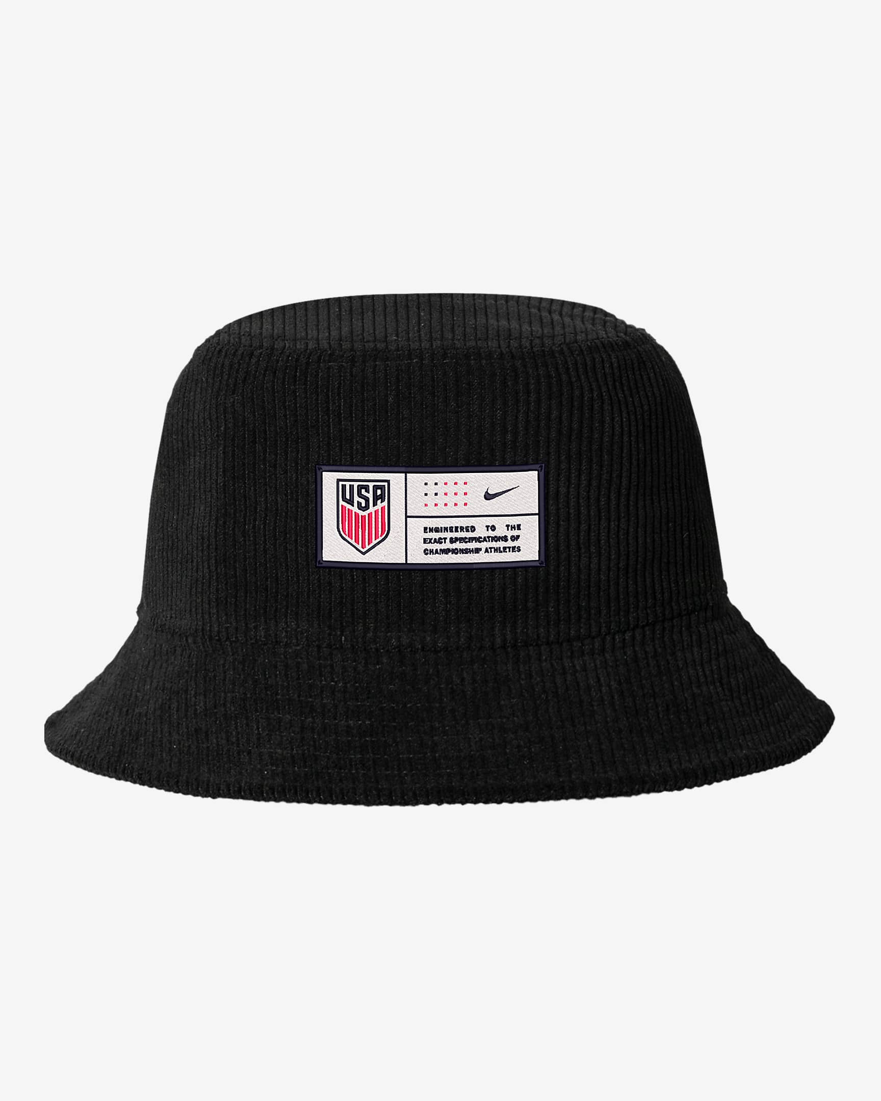 Gorro tipo pescador de fútbol Nike de pana USMNT - Negro