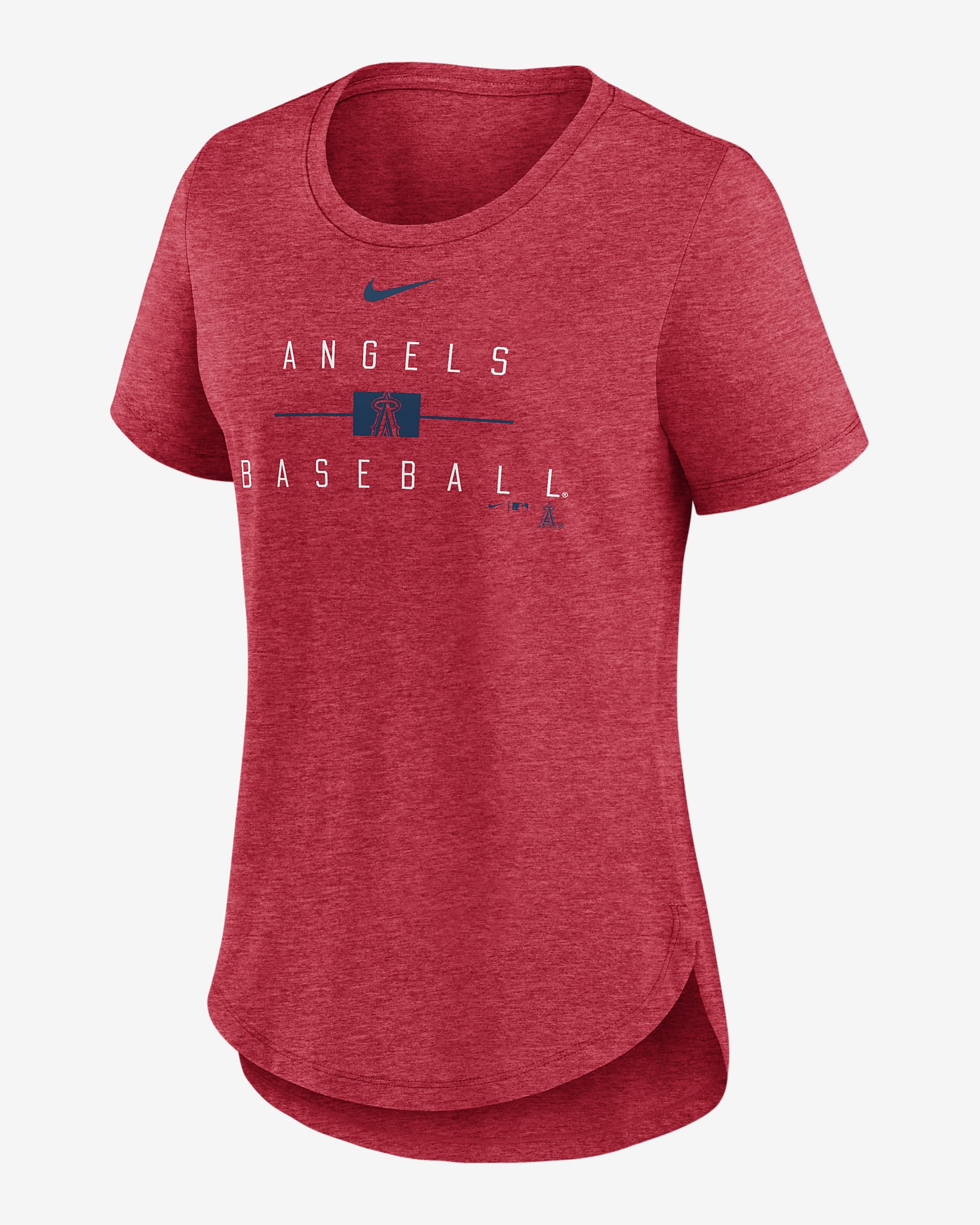 Playera Nike de la MLB para mujer Los Angeles Angels Knockout Team ...