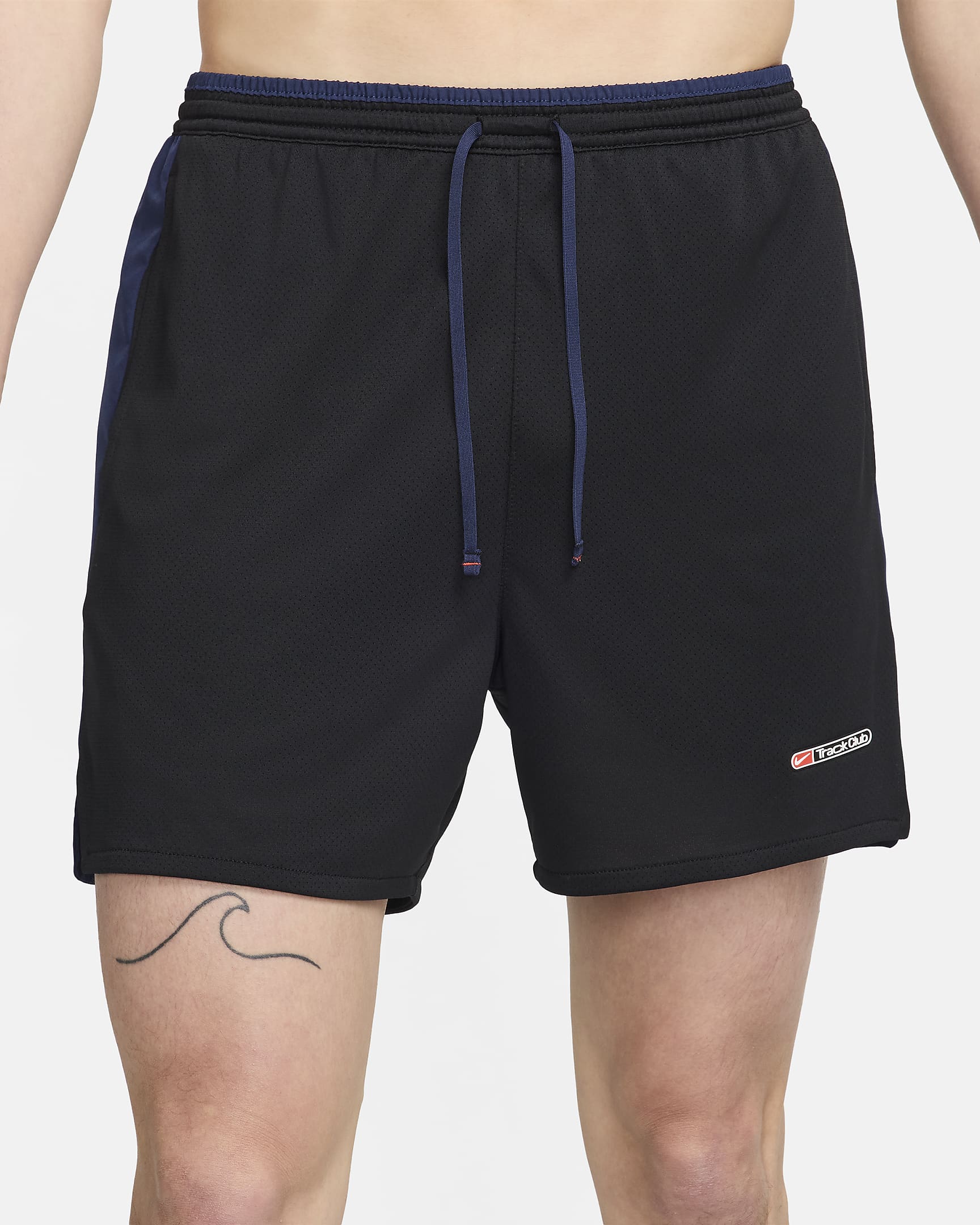 Nike Track Club Men's Dri-FIT 5" Brief-Lined Running Shorts - Black/Midnight Navy/Summit White