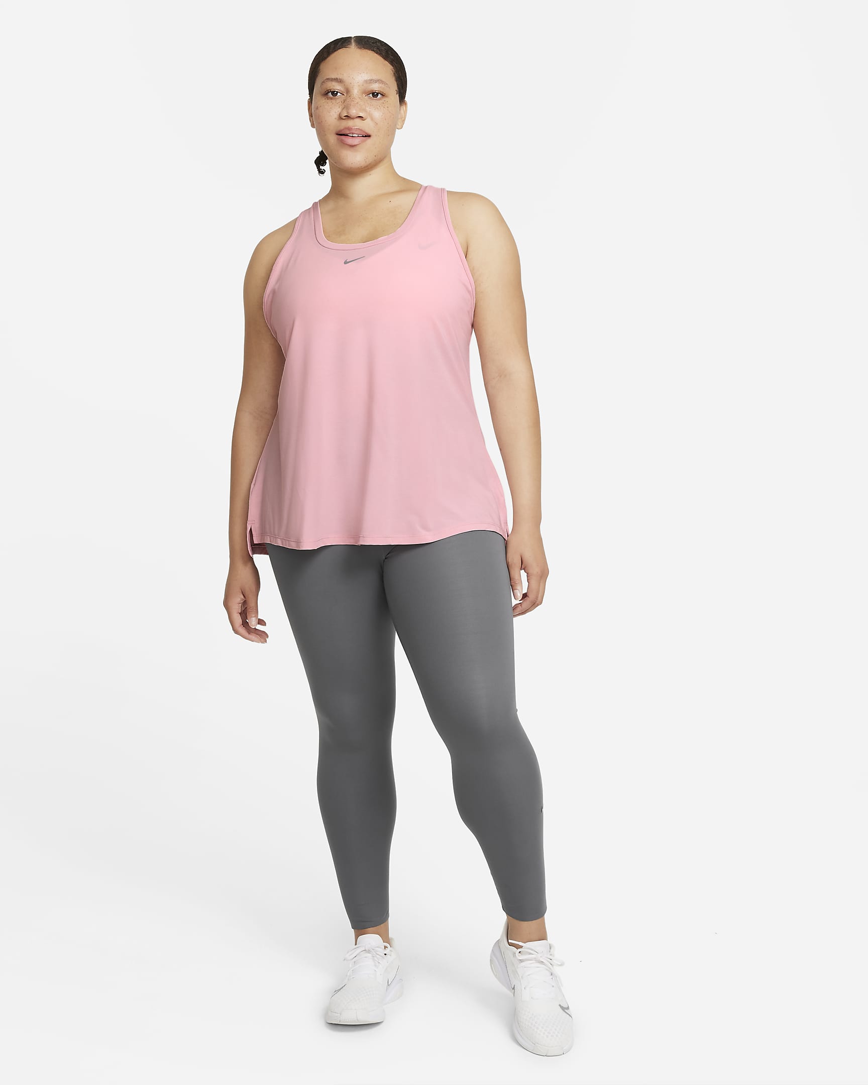 Nike Dri-FIT One Luxe Women's Standard Fit Racerback Tank (Plus Size) - Pink Glaze