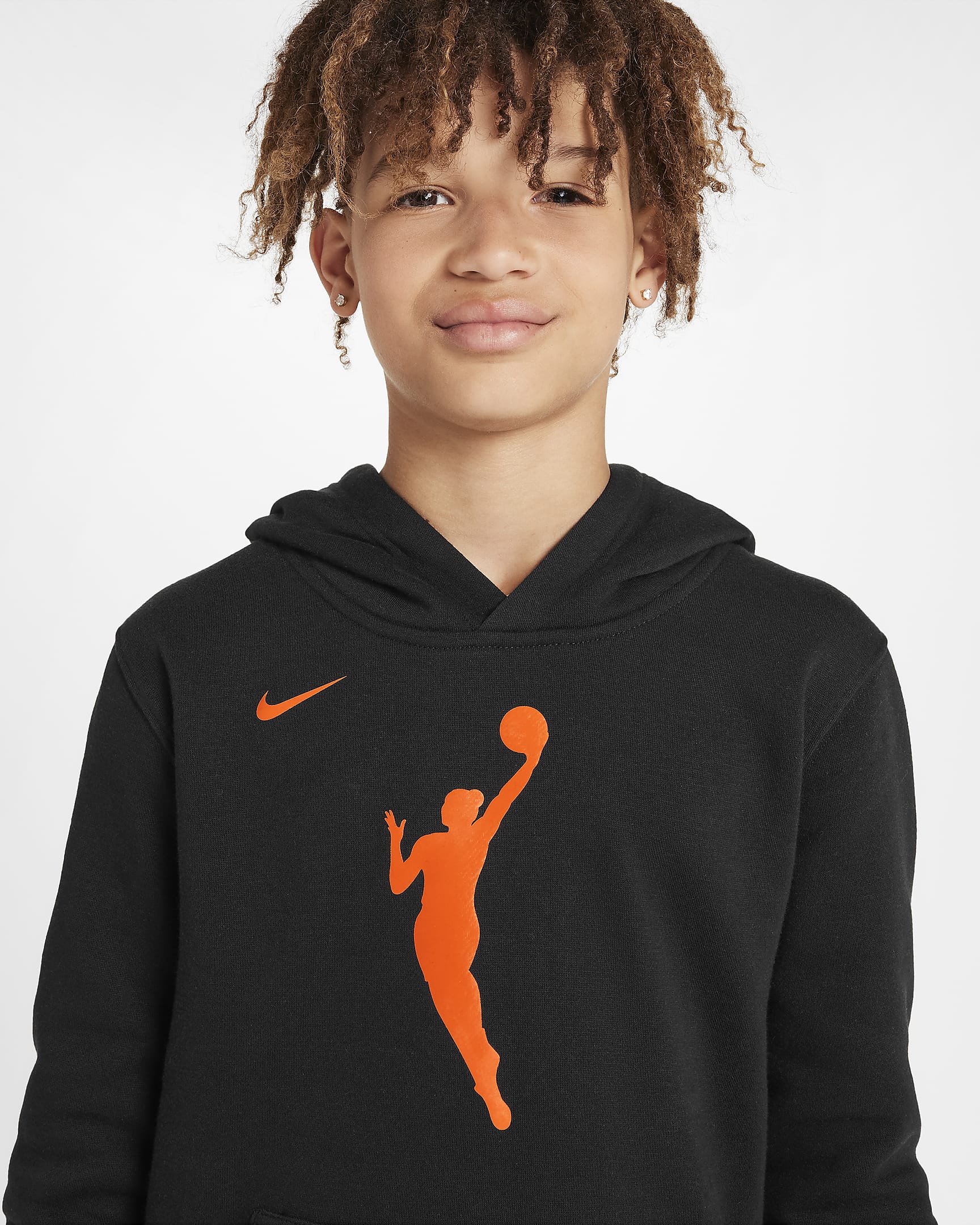 Hoodie pullover WNBA Nike Team 13 Essential Júnior - Preto