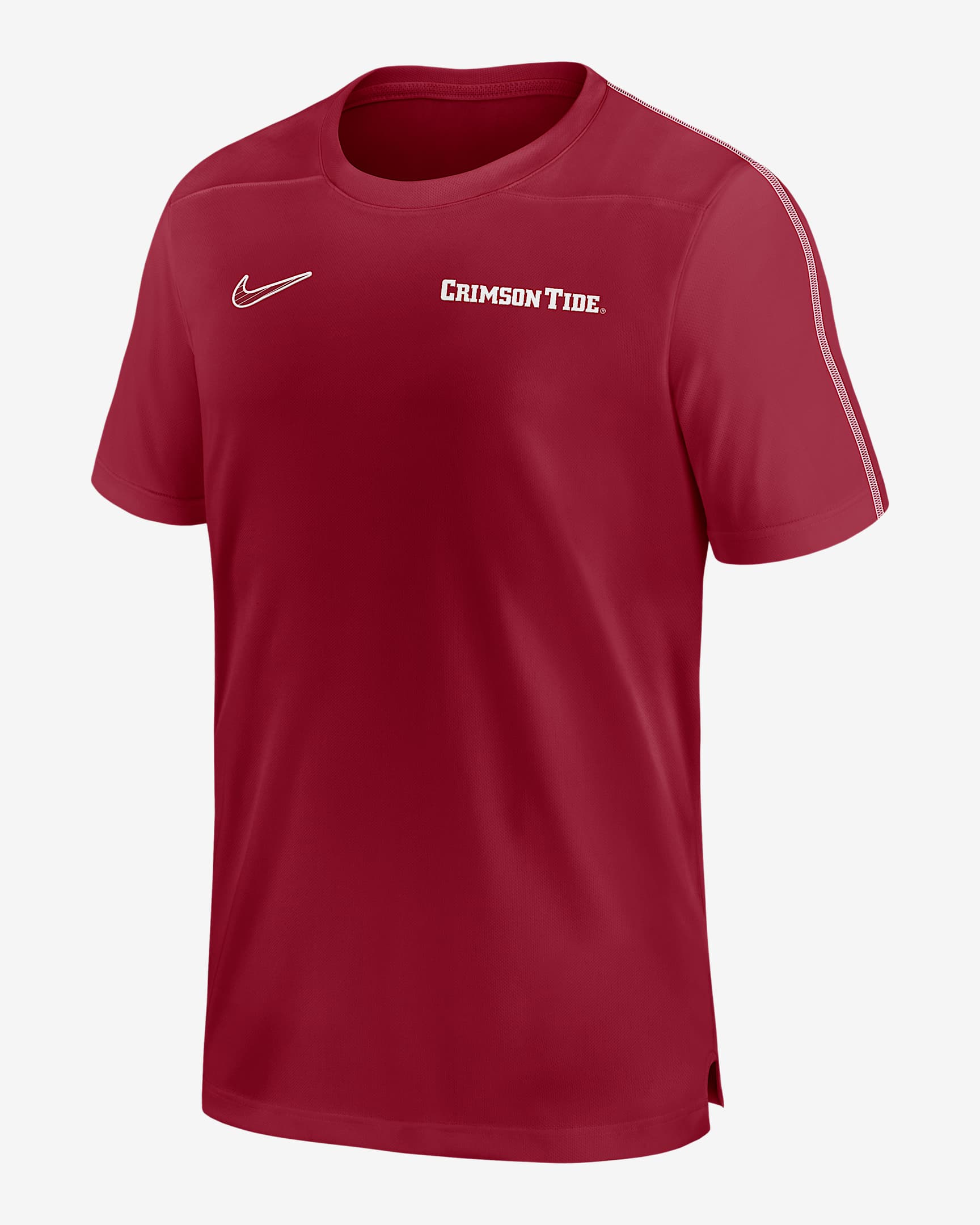 Playera universitaria Nike Dri-FIT para hombre Alabama Sideline Coach - Carmesí