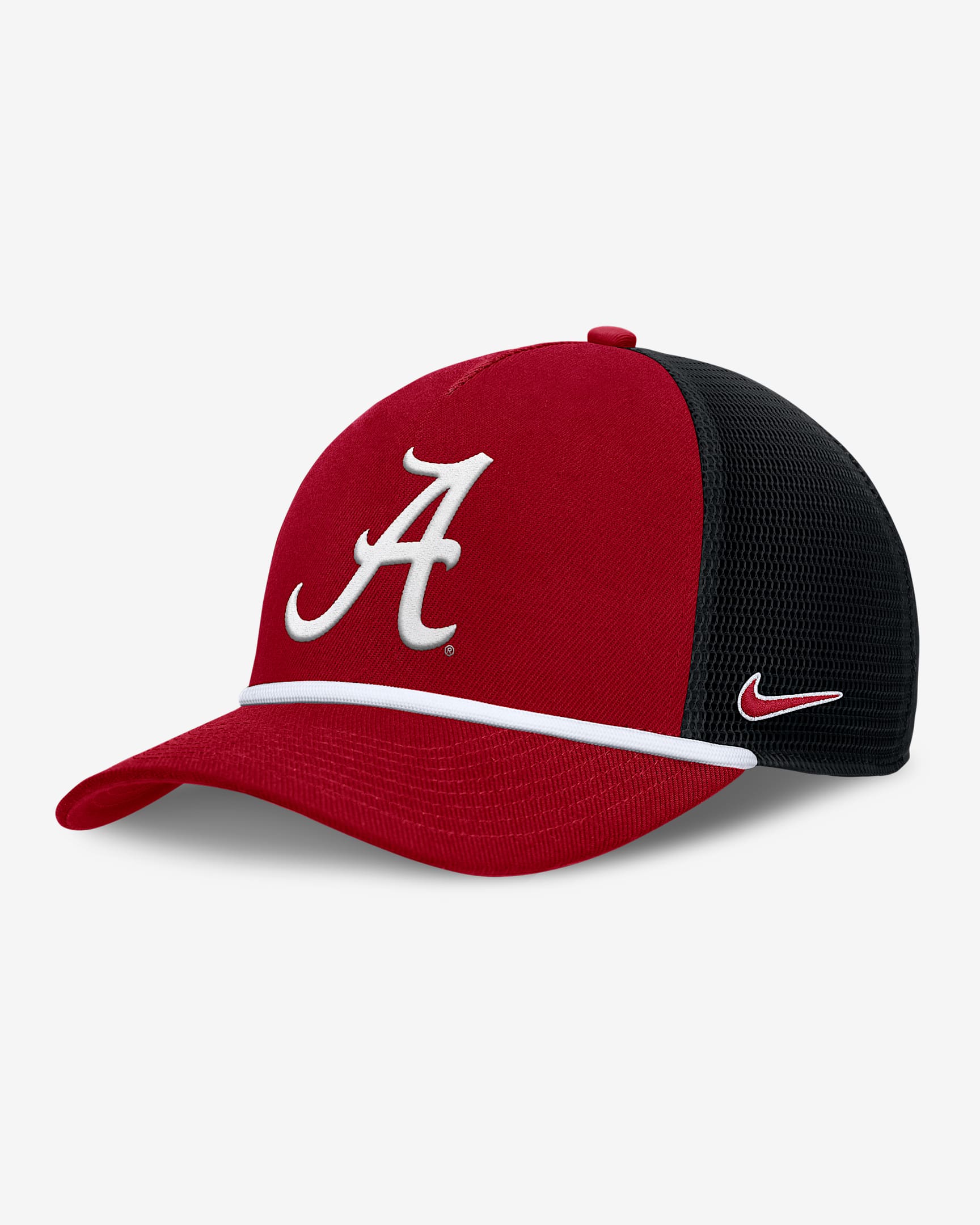 Gorra de rejilla universitaria Nike ajustable para hombre Alabama Primetime Rise - Carmesí